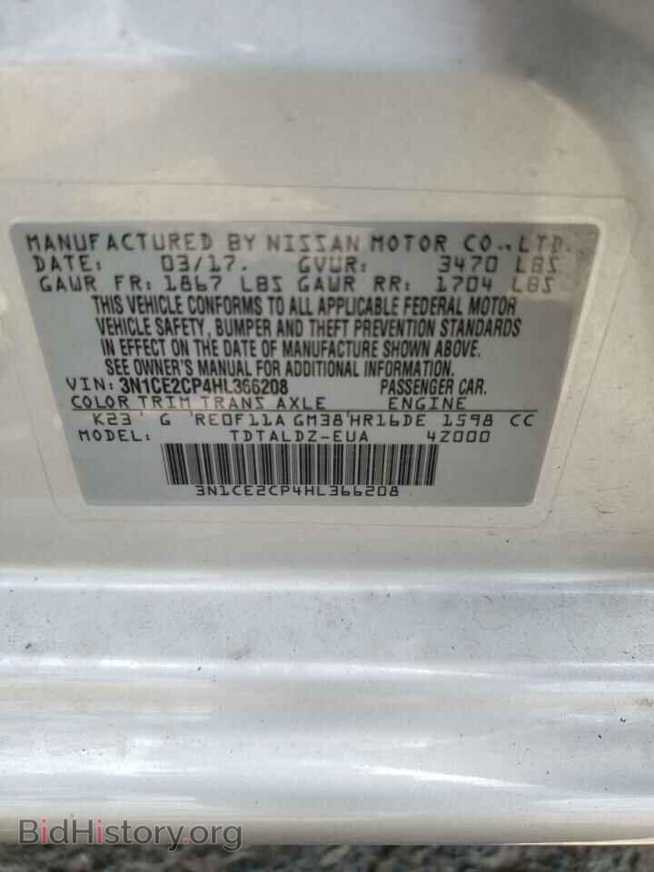 2017 NISSAN VERSA - VIN: 3N1CE2CP4HL366208 - Photo 10