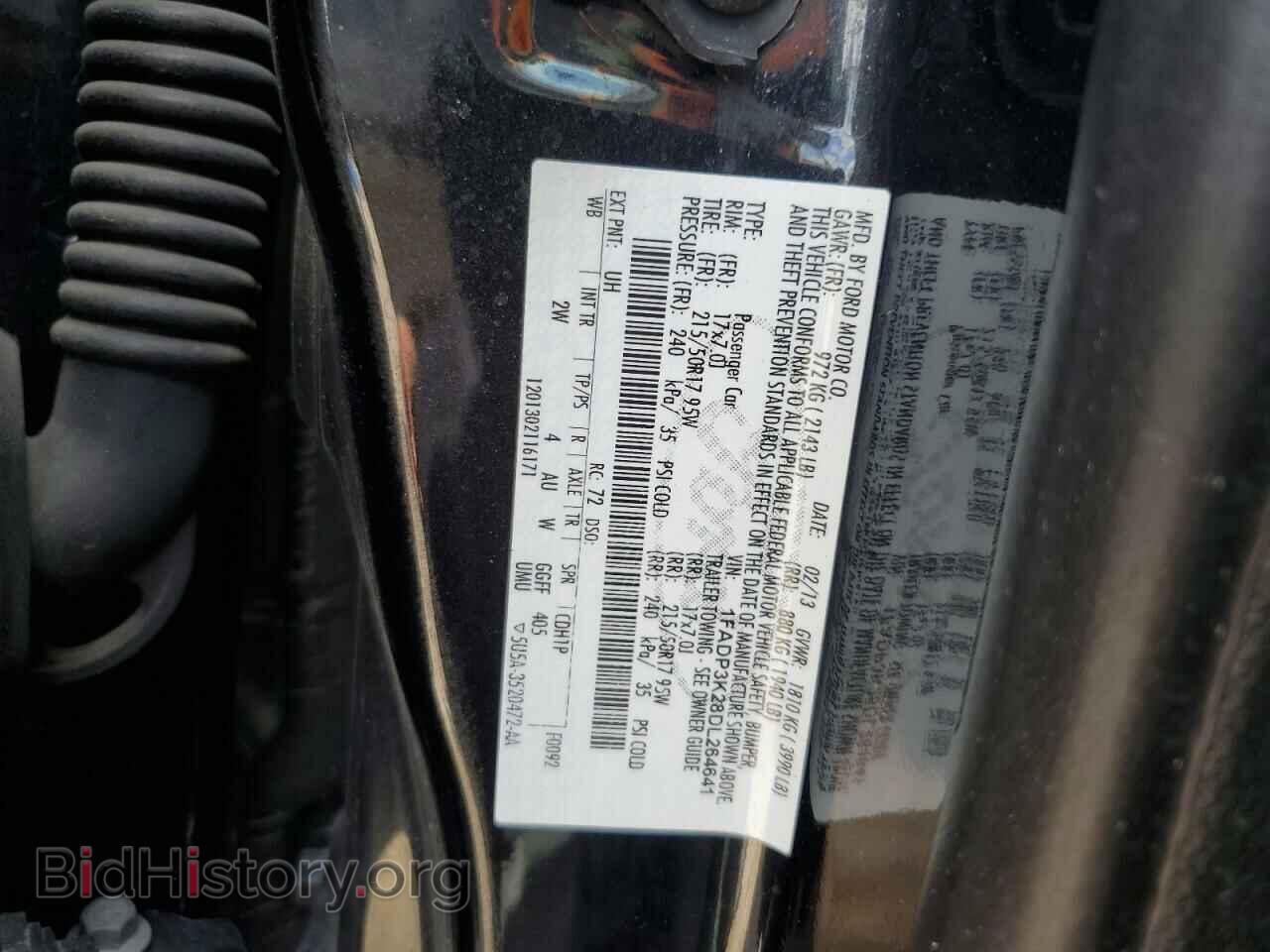 2013 FORD FOCUS - VIN: 1FADP3K28DL264641 - Фото 12