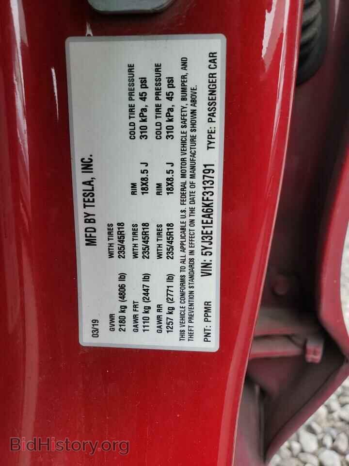 2019 TESLA MODEL 3 - VIN: 5YJ3E1EA6KF313791 - Photo 13