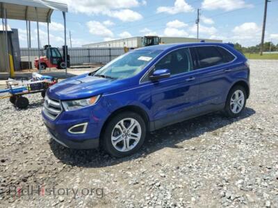 2015 Ford EDGE Titanium, синий — VIN 2FMTK4K94FBB28559, Copart
