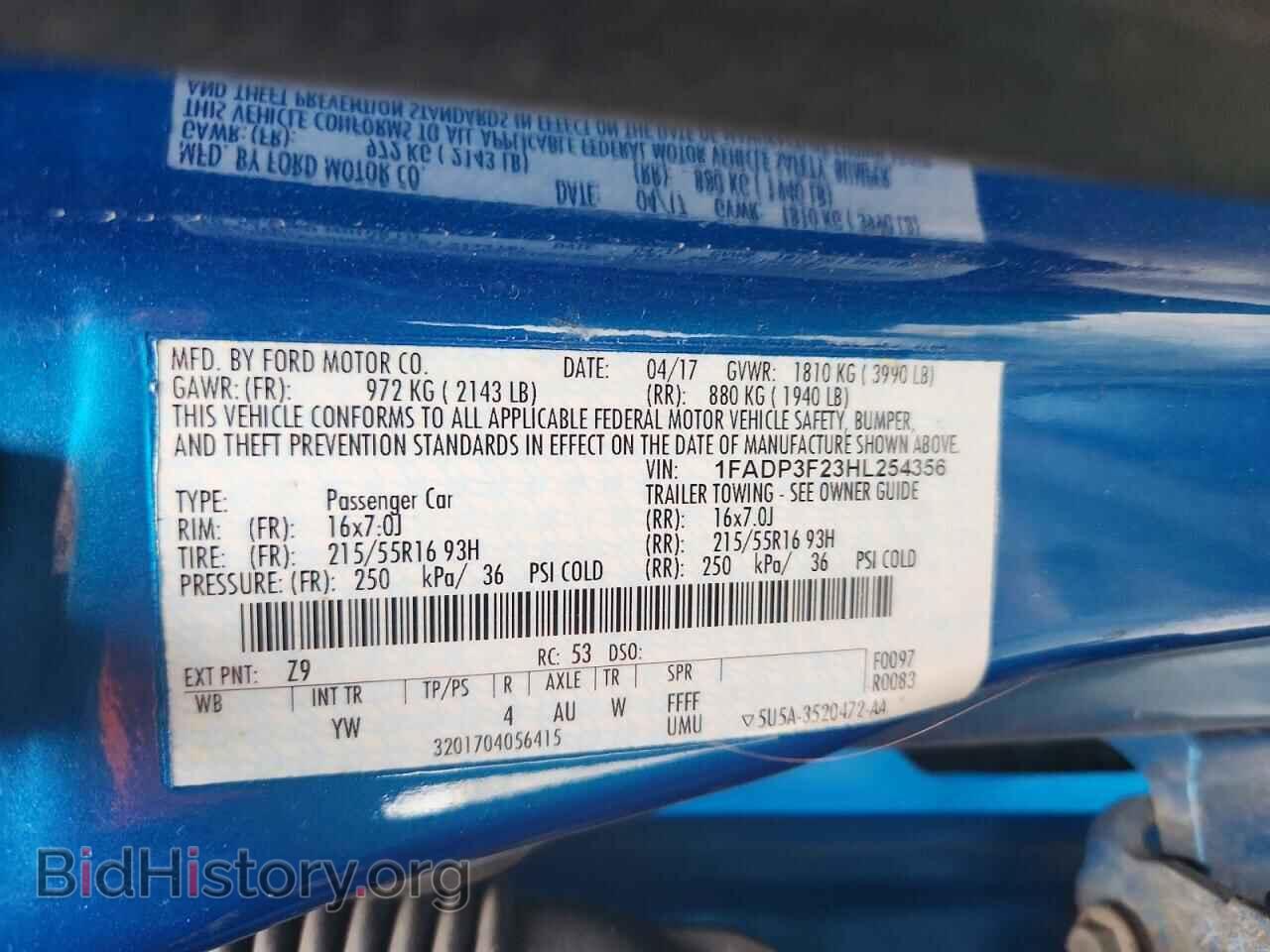2017 FORD FOCUS - VIN: 1FADP3F23HL254356 - Photo 12