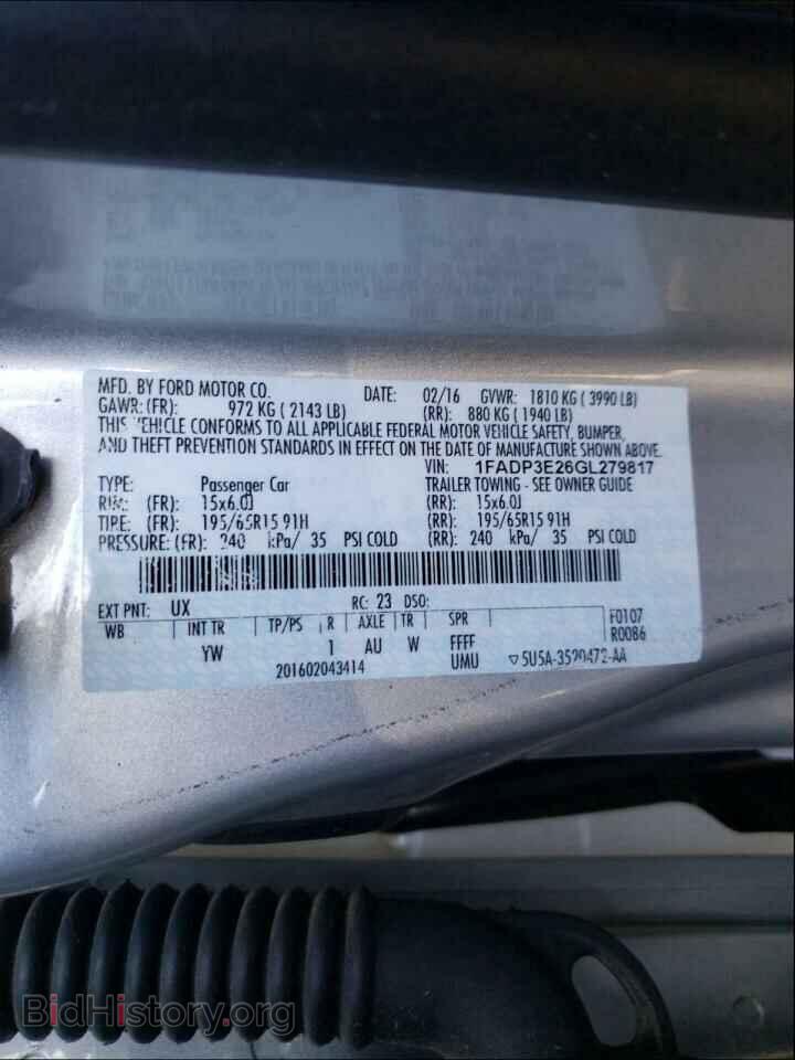 2016 FORD FOCUS - VIN: 1FADP3E26GL279817 - Photo 10