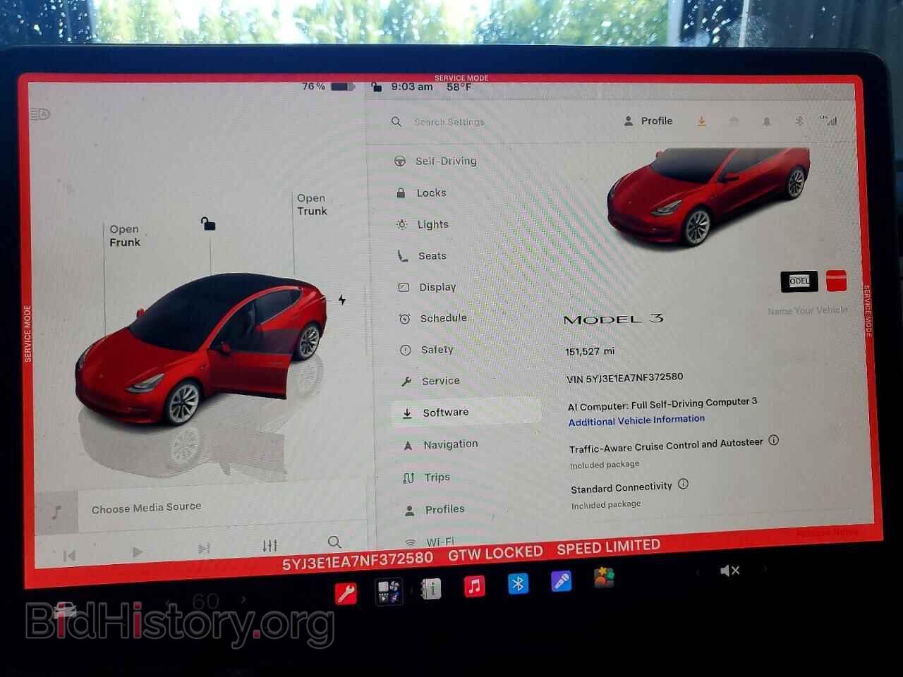 2022 TESLA MODEL 3 - VIN: 5YJ3E1EA7NF372580 - Фото 9