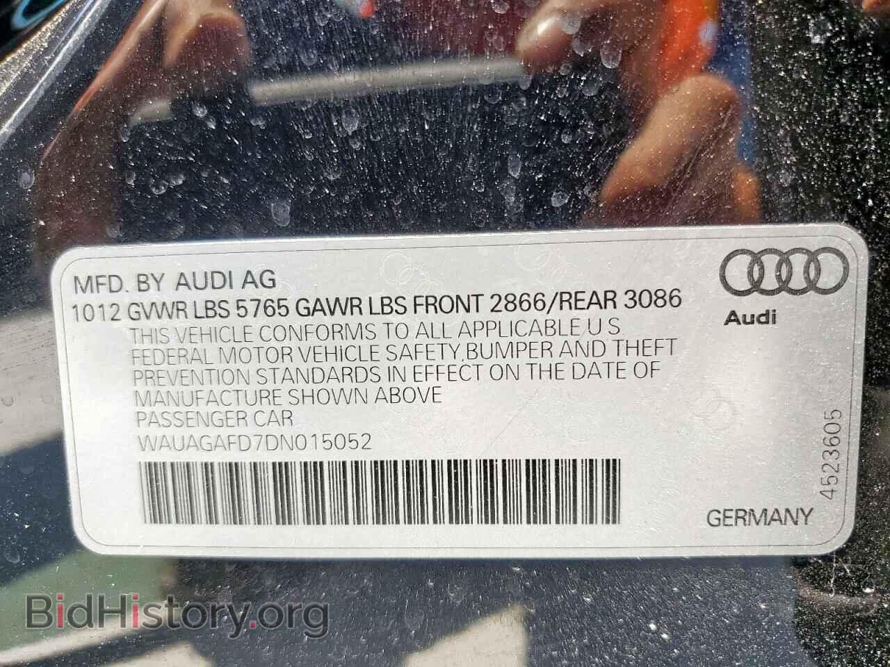 2013 AUDI A8 - VIN: WAUAGAFD7DN015052 - Фото 12
