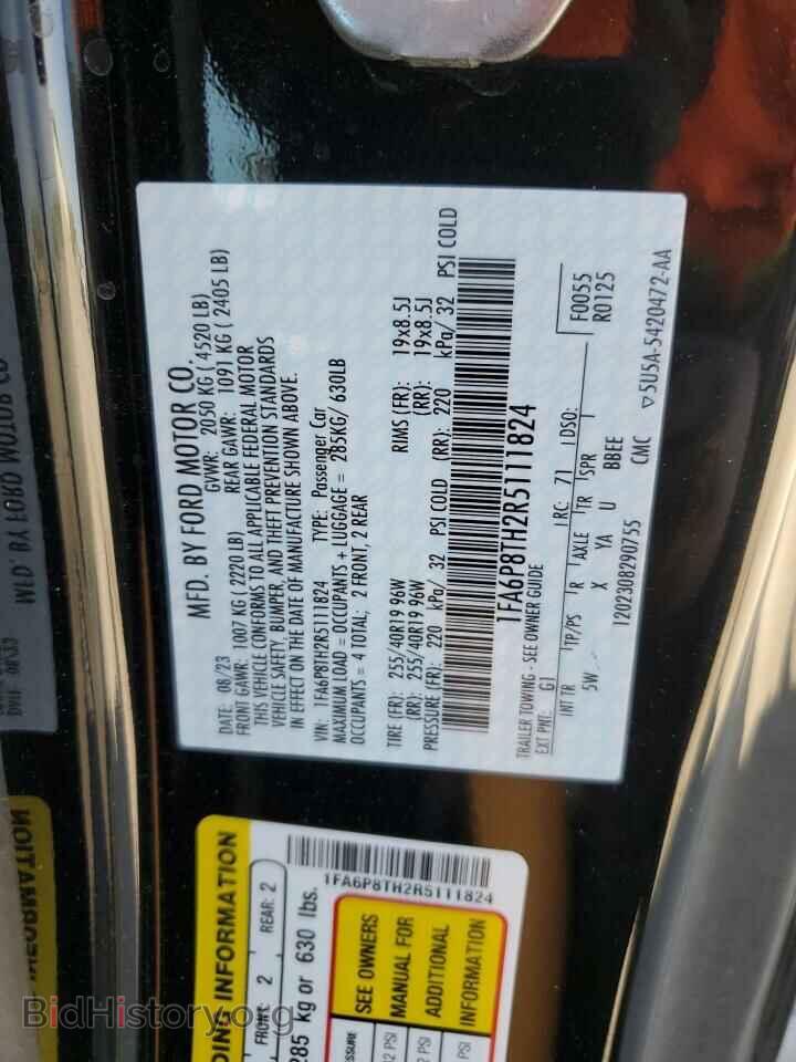 2024 FORD ALL Models - VIN: 1FA6P8TH2R5111824 - Фото 12