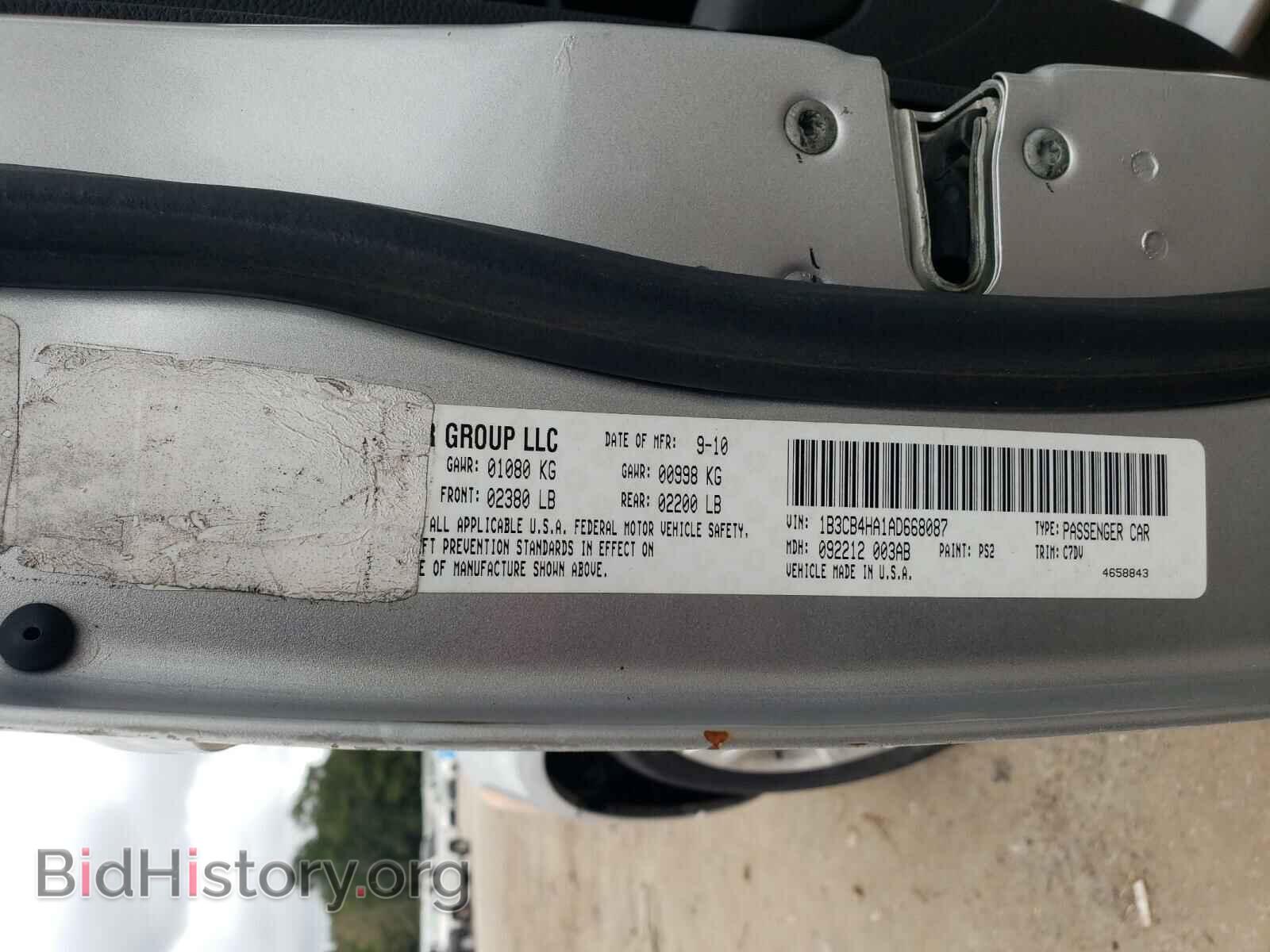 2010 DODGE CALIBER - VIN: 1B3CB4HA1AD668087 - Фото 10