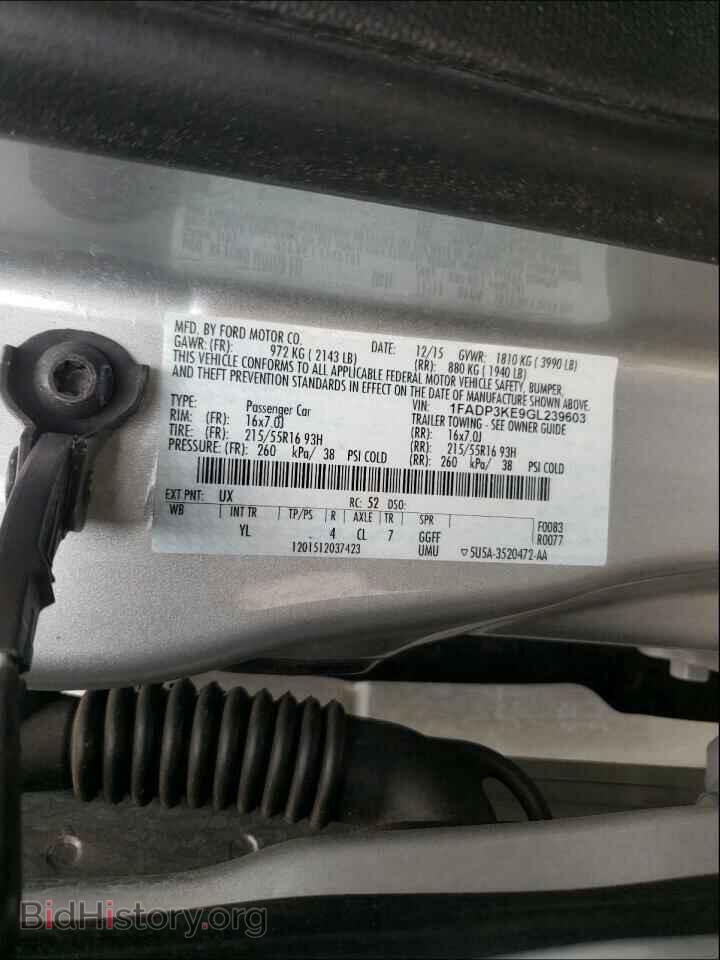 2016 FORD FOCUS - VIN: 1FADP3KE9GL239603 - Photo 10