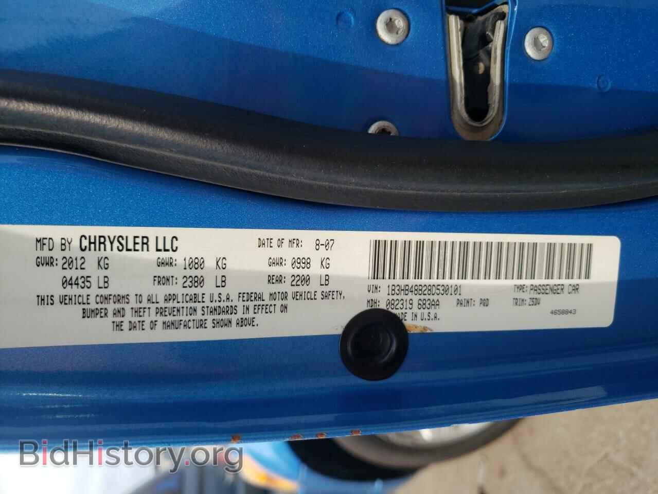 2008 DODGE CALIBER - VIN: 1B3HB48B28D530101 - Фото 10