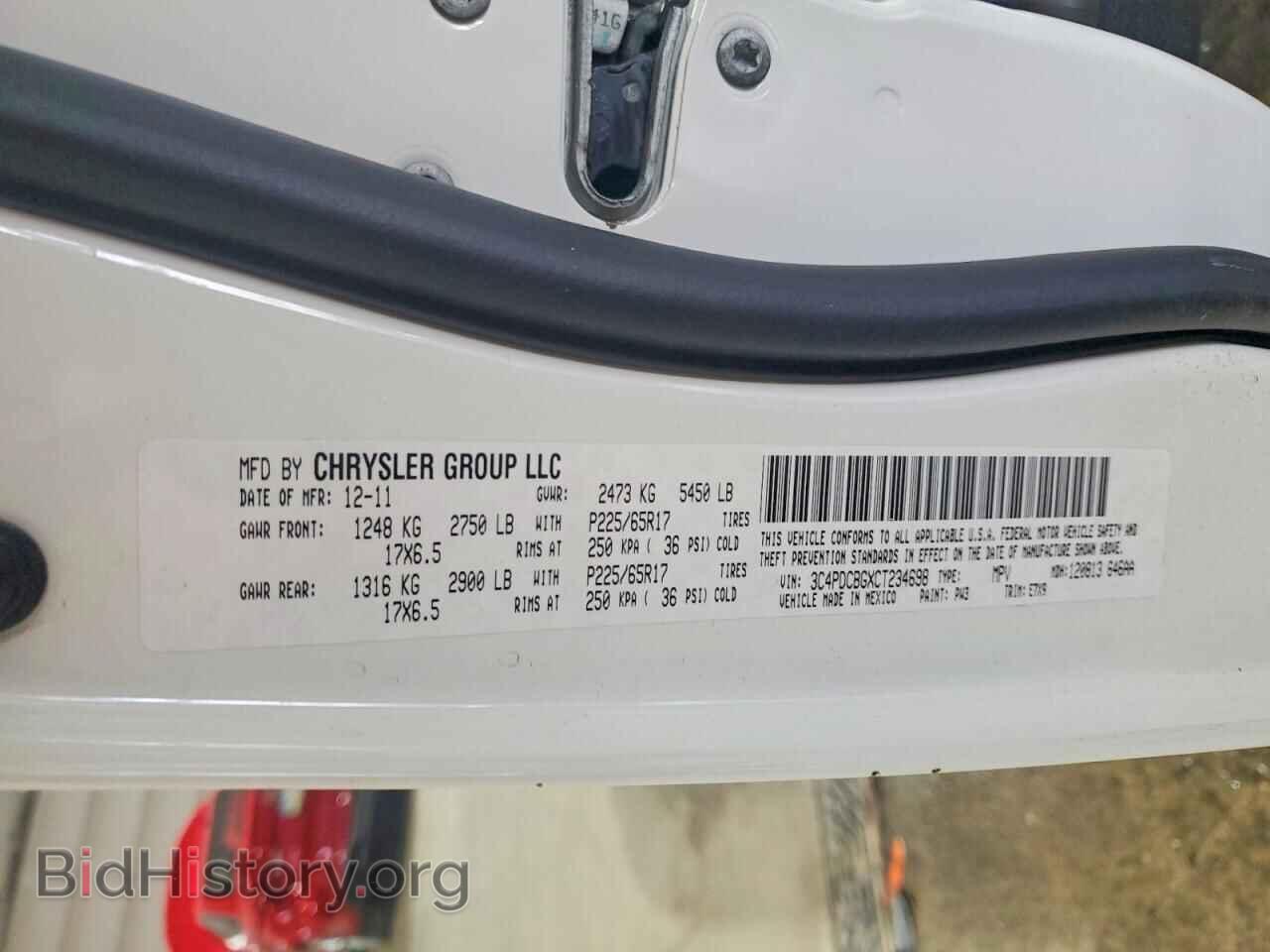 2012 DODGE JOURNEY - VIN: 3C4PDCBGXCT234698 - Photo 13