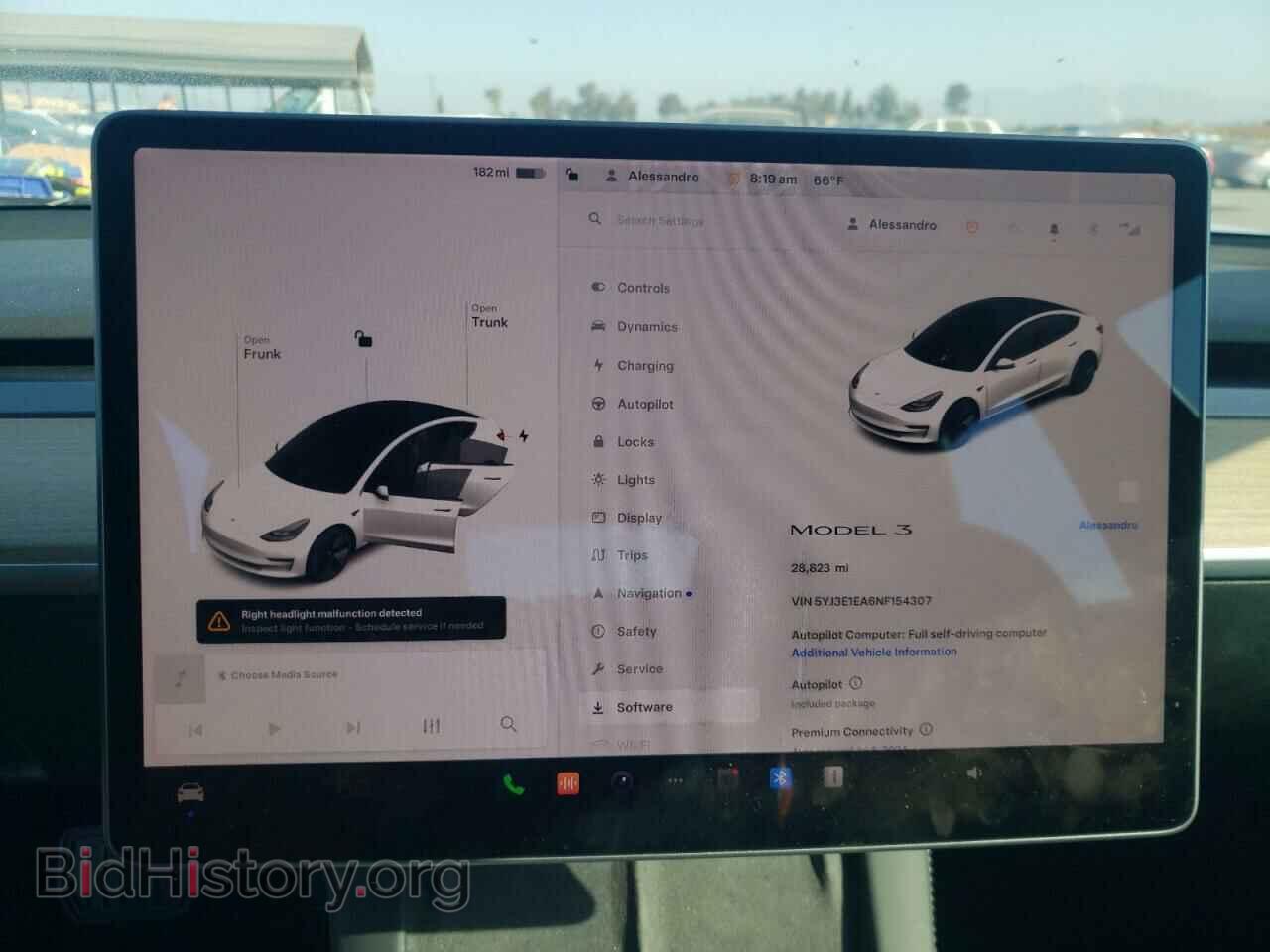 2022 TESLA MODEL 3 - VIN: 5YJ3E1EA6NF154307 - Фото 9