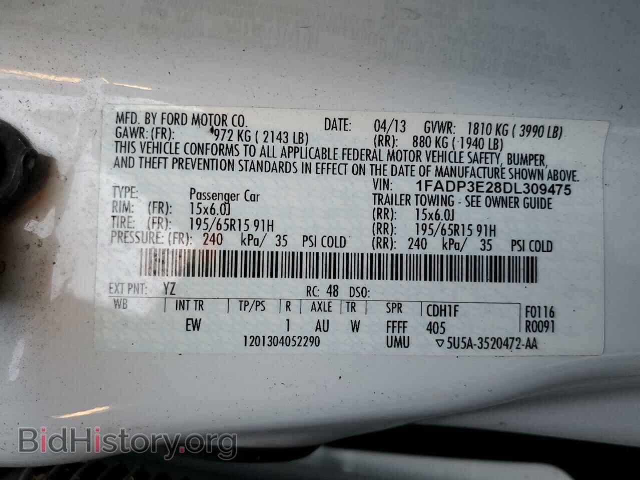 2013 FORD FOCUS - VIN: 1FADP3E28DL309475 - Photo 10
