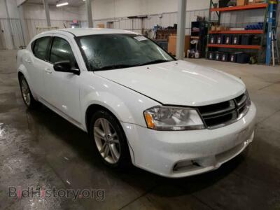 2012 Dodge AVENGER Avenger SE, белый — VIN 1C3CDZAGXCN254487, Copart