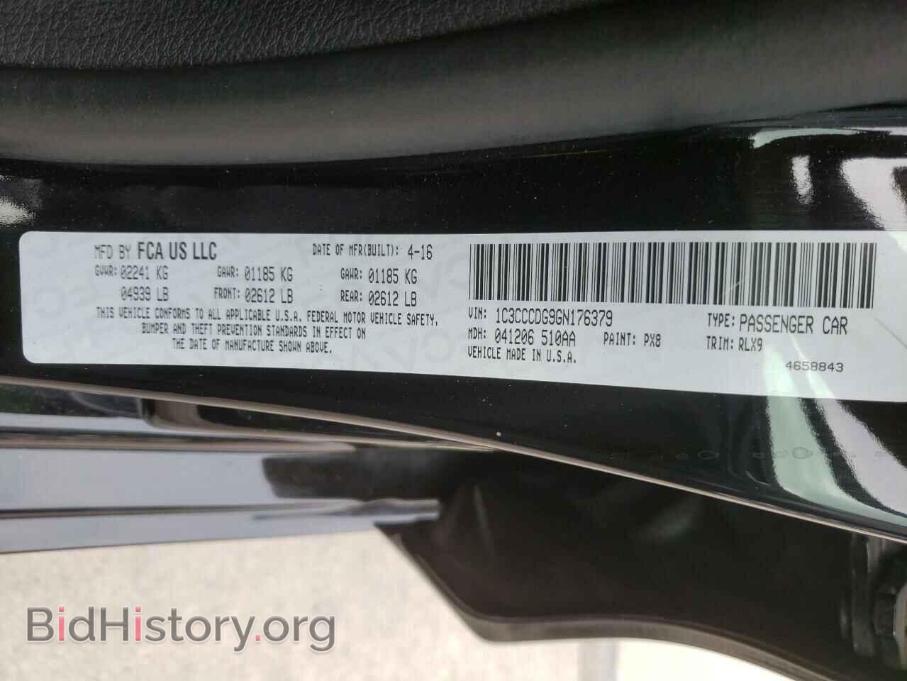 2016 CHRYSLER 200 - VIN: 1C3CCCDG9GN176379 - Фото 10