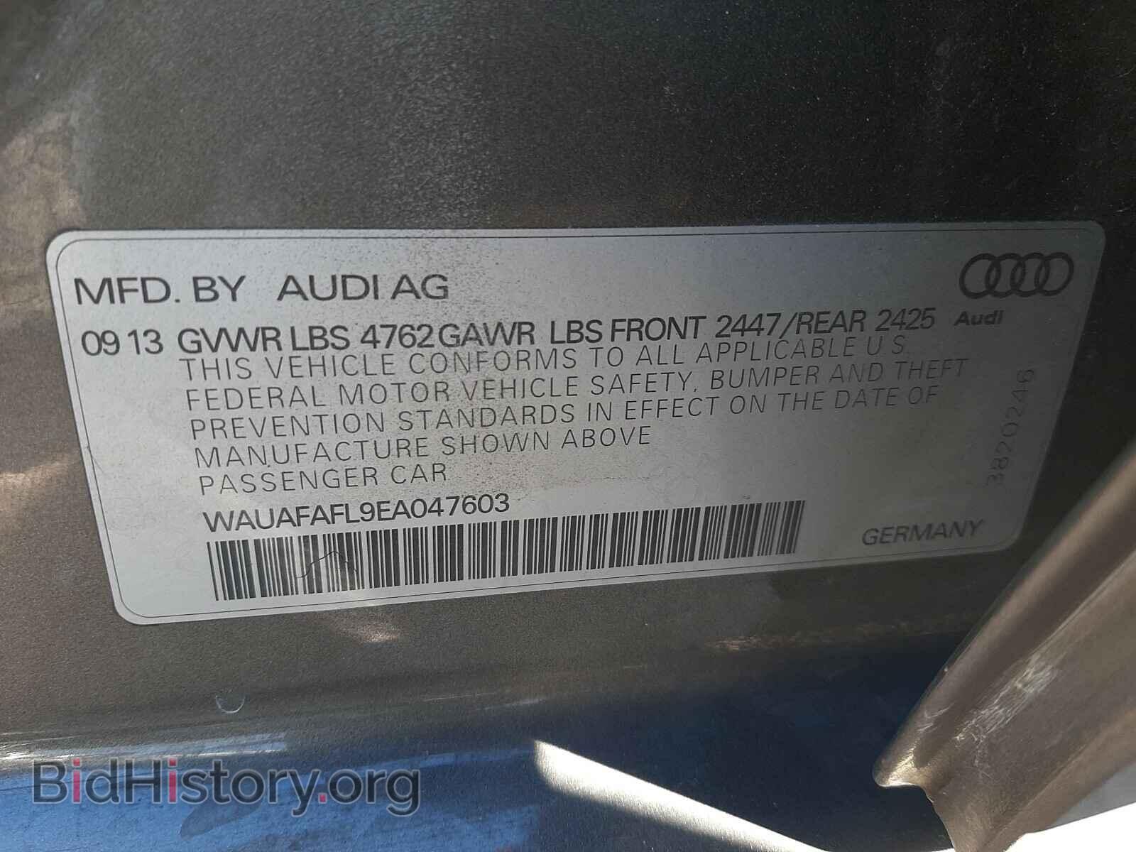 2014 AUDI A4 - VIN: WAUAFAFL9EA047603 - Photo 10