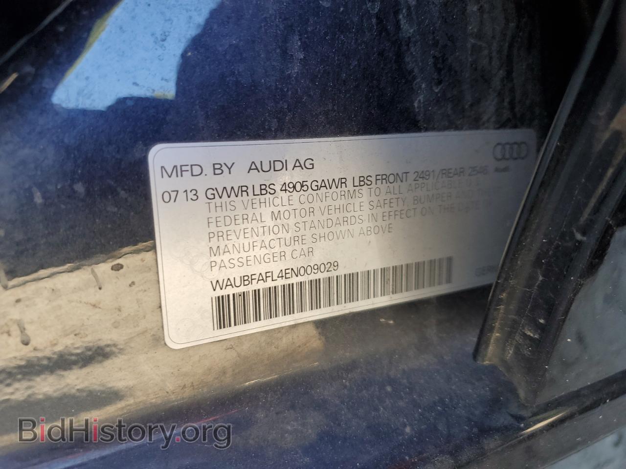 2014 AUDI A4 - VIN: WAUBFAFL4EN009029 - Фото 10