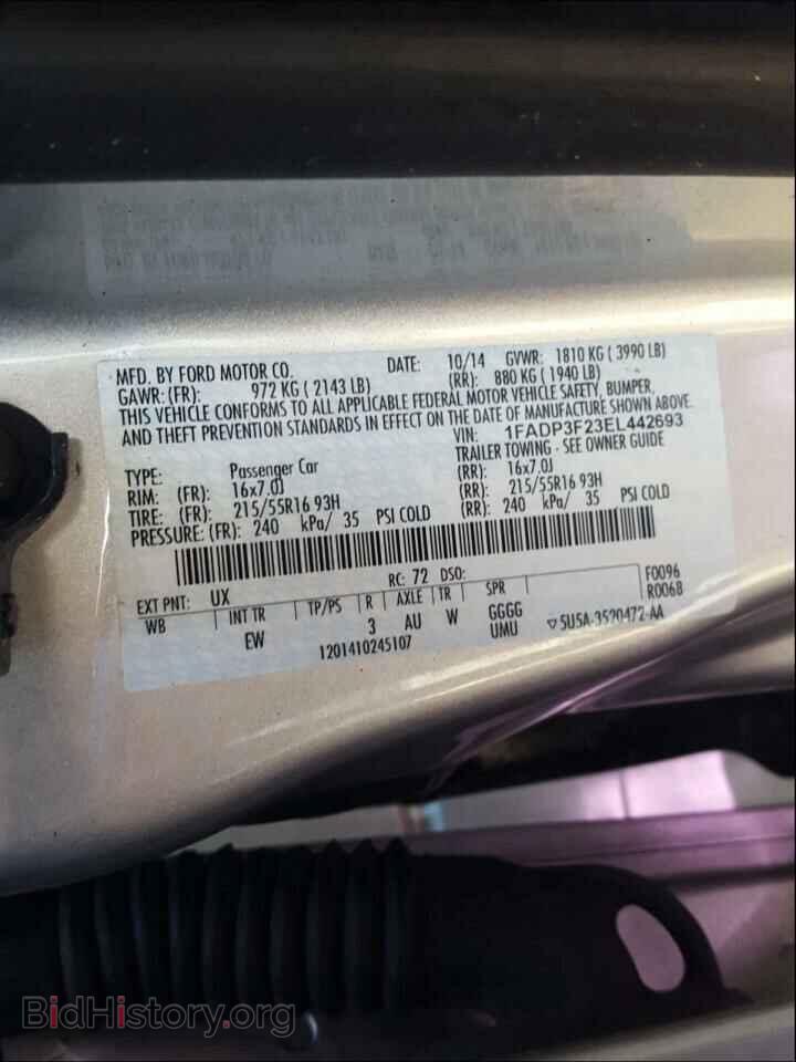 2014 FORD FOCUS - VIN: 1FADP3F23EL442693 - Фото 10