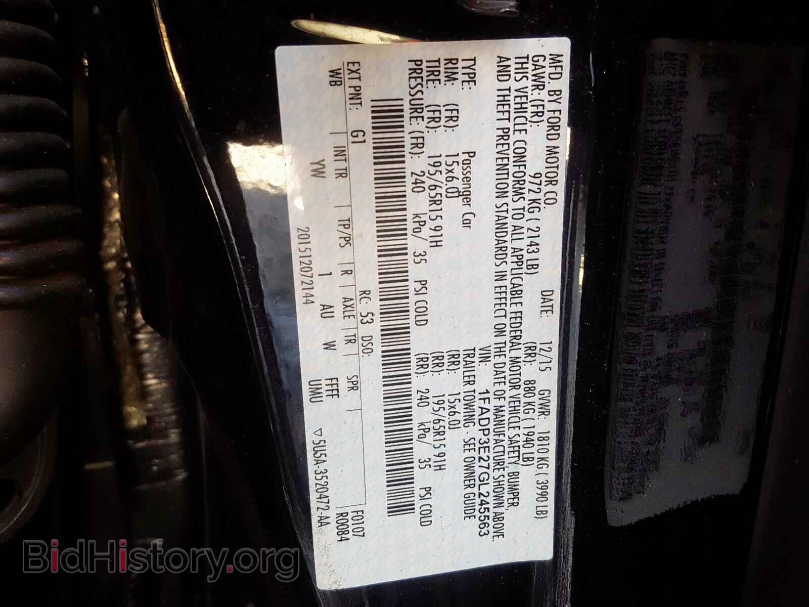 2016 FORD FOCUS - VIN: 1FADP3E27GL245563 - Photo 10