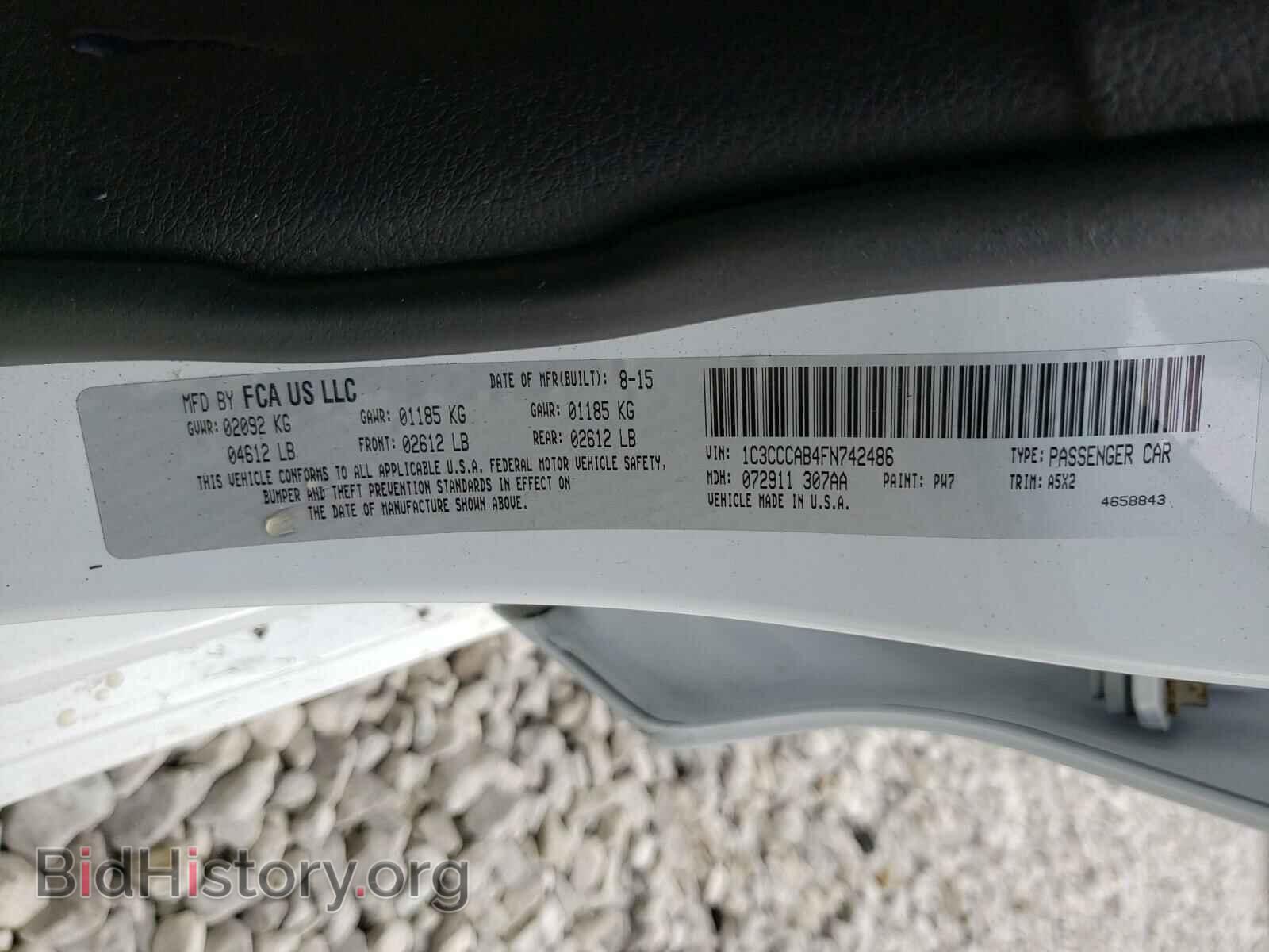 2015 CHRYSLER 200 - VIN: 1C3CCCAB4FN742486 - Фото 10