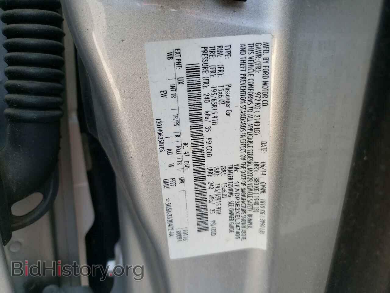 2014 FORD FOCUS - VIN: 1FADP3E2XEL347405 - Фото 10