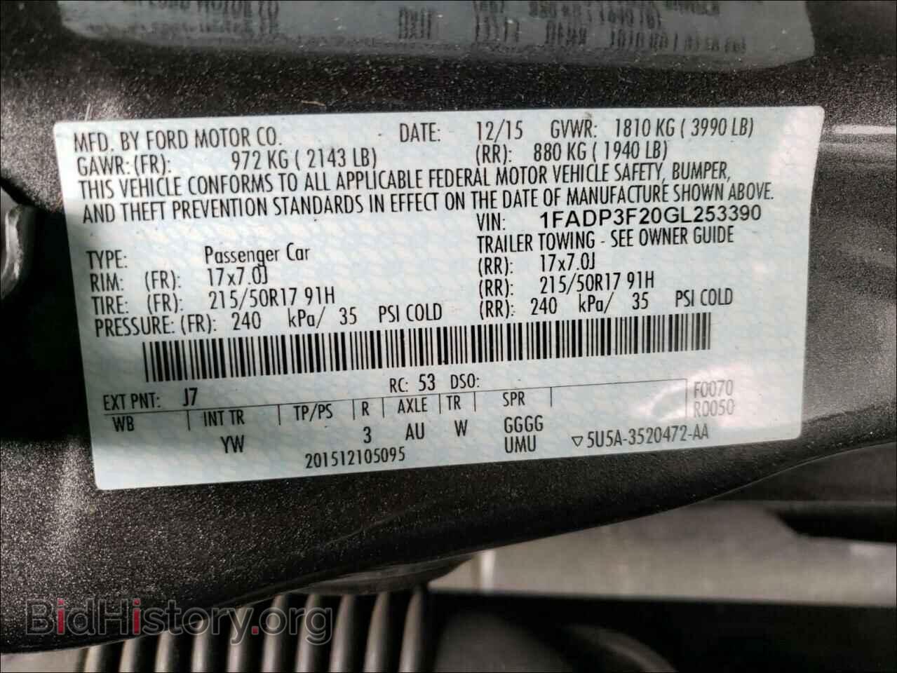 2016 FORD FOCUS - VIN: 1FADP3F20GL253390 - Photo 10