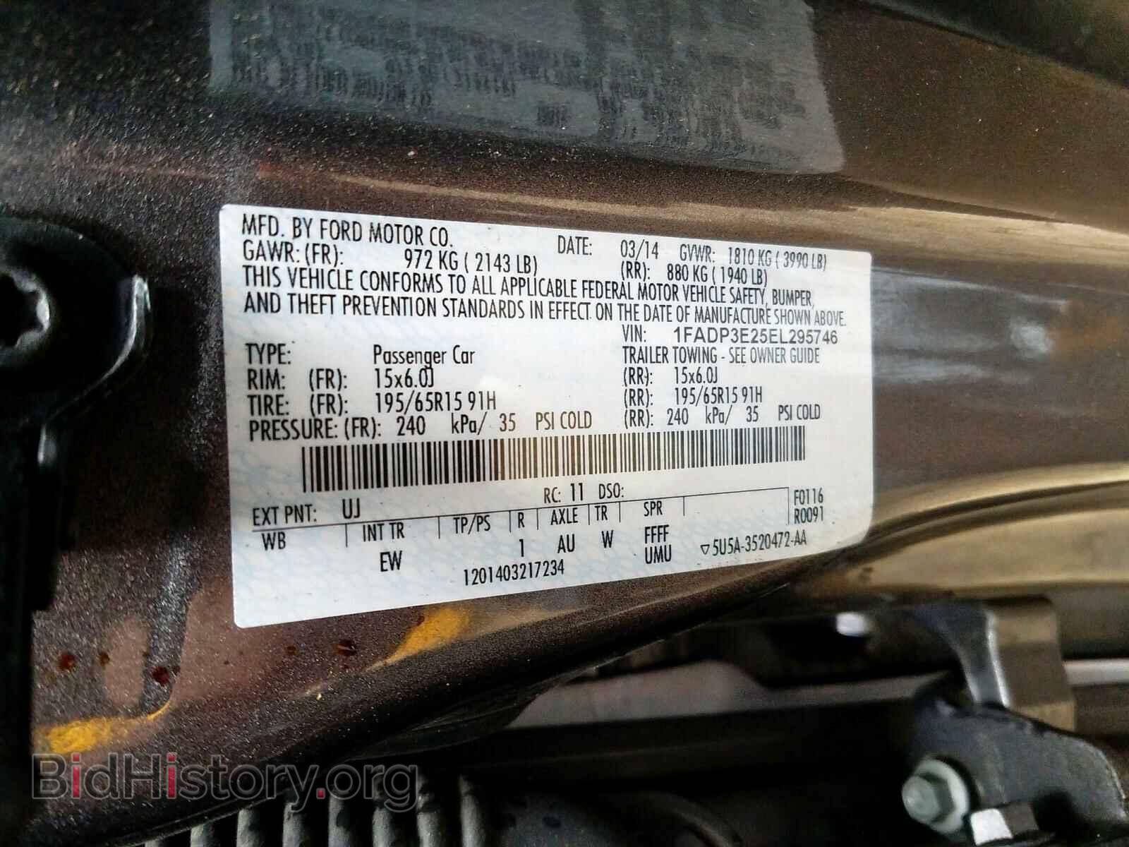 2014 FORD FOCUS - VIN: 1FADP3E25EL295746 - Фото 10