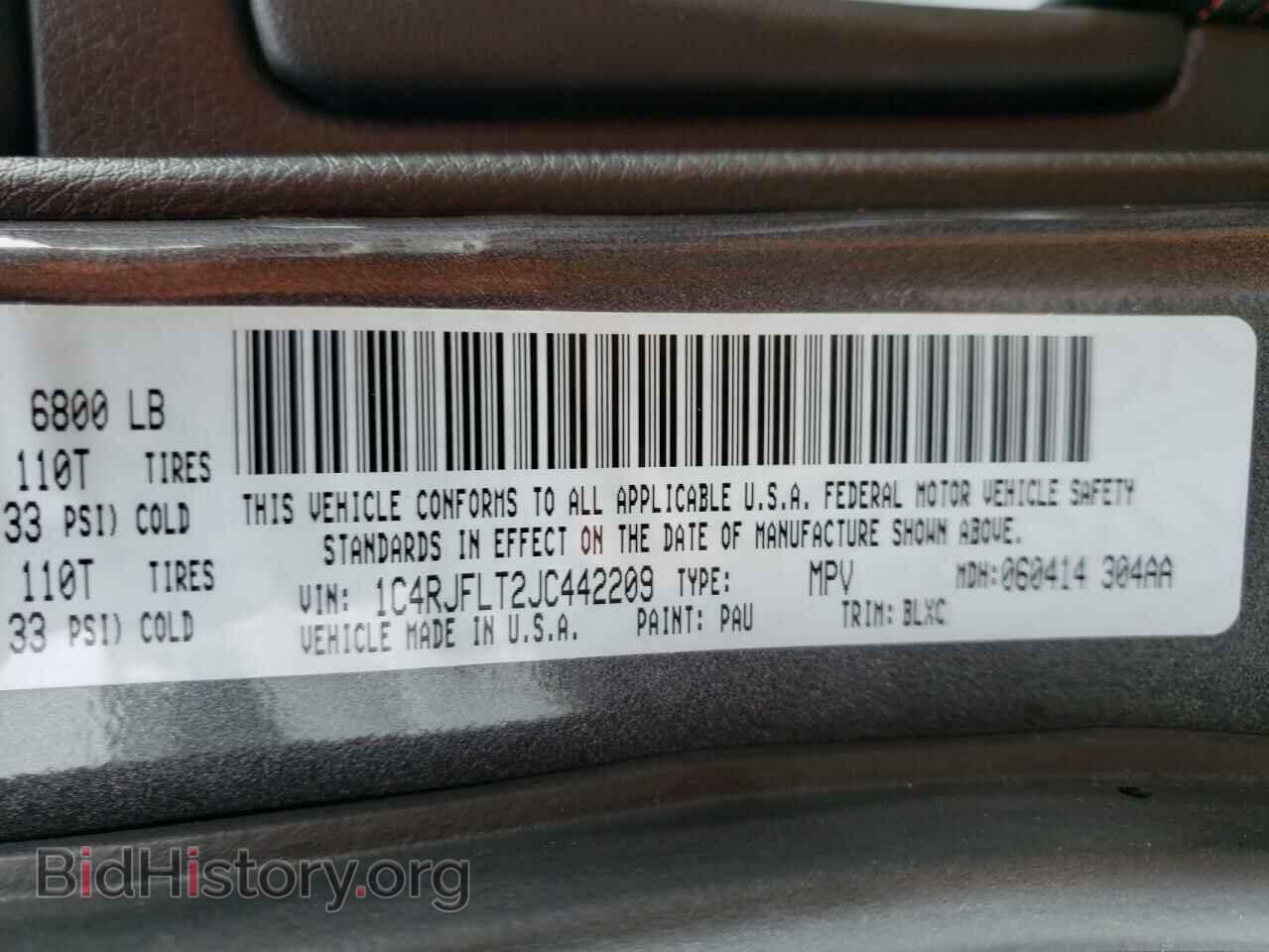 2018 JEEP CHEROKEE - VIN: 1C4RJFLT2JC442209 - Фото 10
