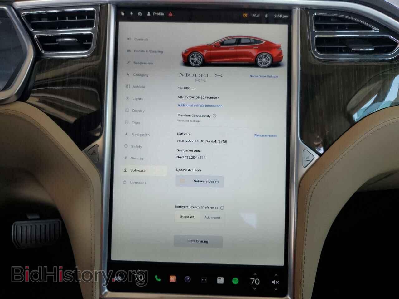 2013 TESLA MODEL S - VIN: 5YJSA1DN9DFP09597 - Photo 9