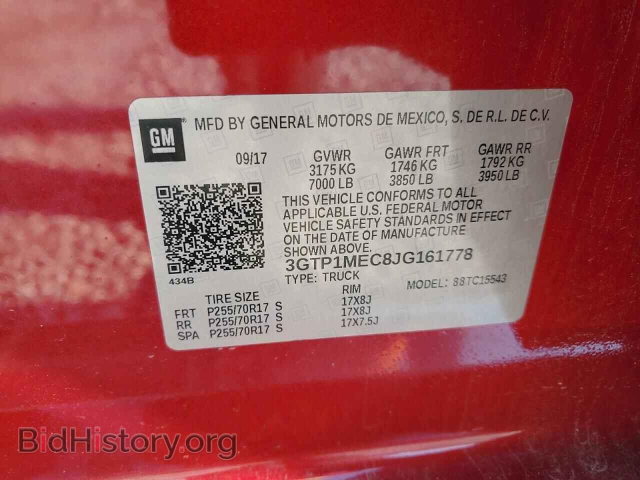 2018 GMC All Models - VIN: 3GTP1MEC8JG161778 - Фото 12