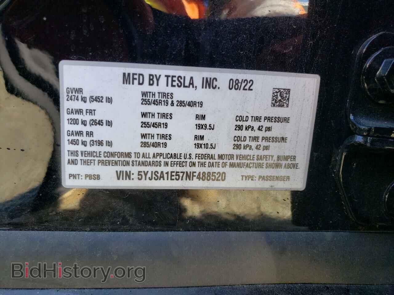 2022 TESLA MODEL S - VIN: 5YJSA1E57NF488520 - Photo 13