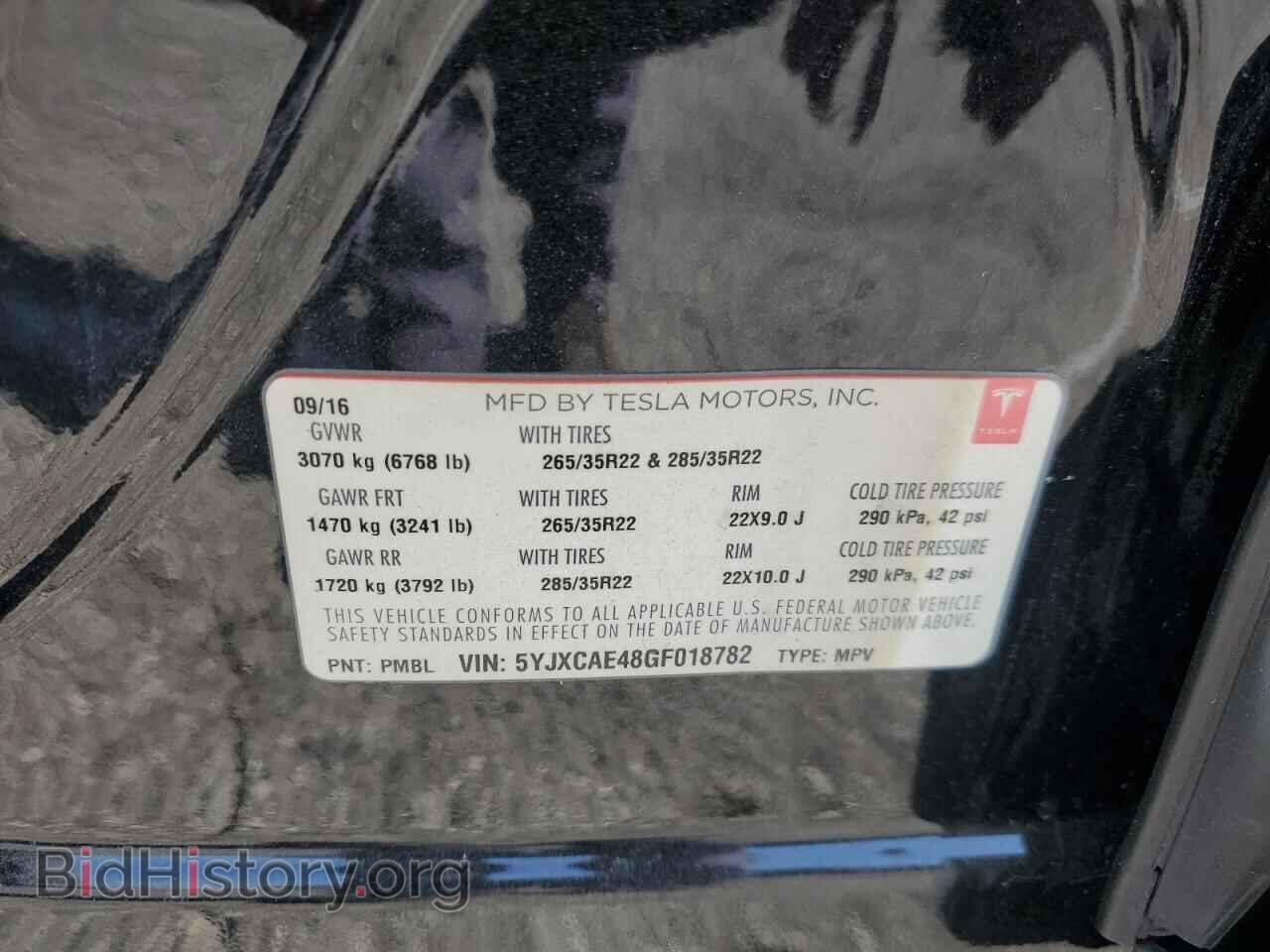2016 TESLA MODEL X - VIN: 5YJXCAE48GF018782 - Photo 13