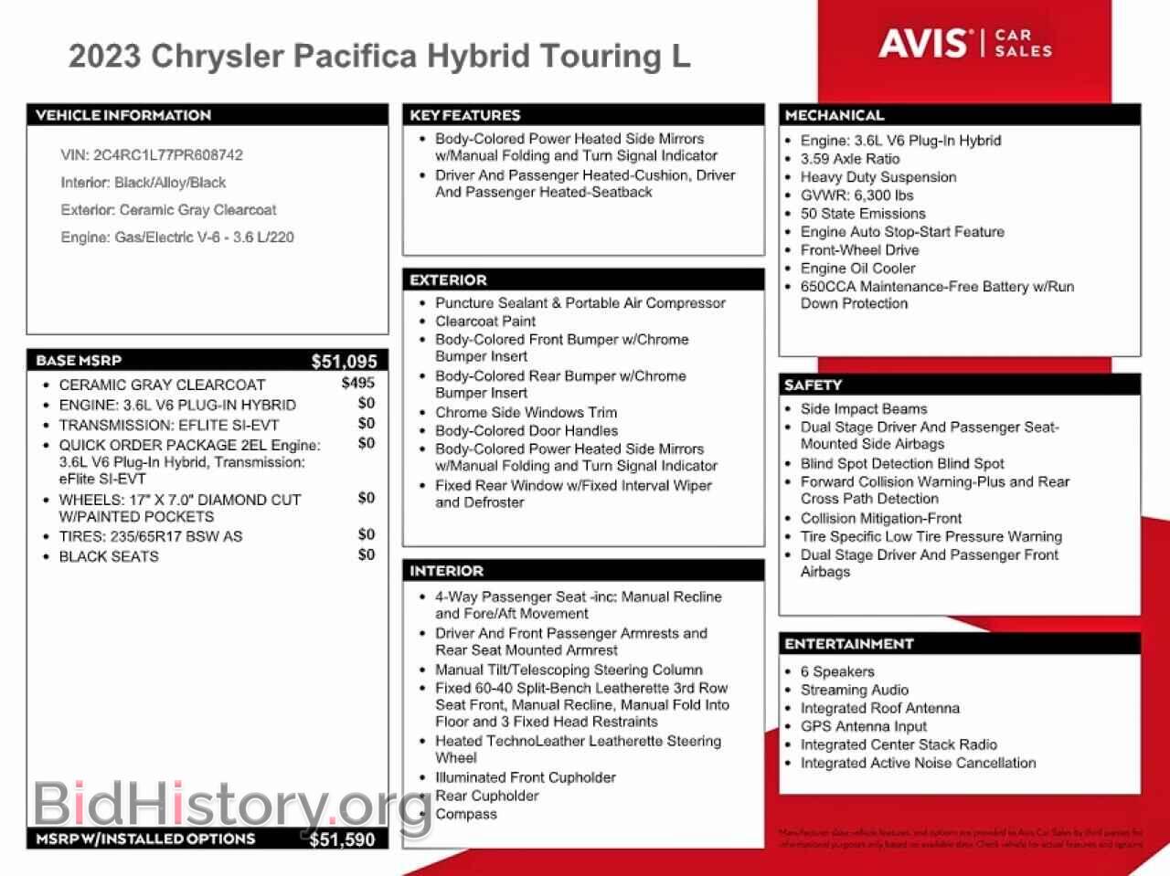 2023 CHRYSLER PACIFICA - VIN: 2C4RC1L77PR608742 - Photo 13