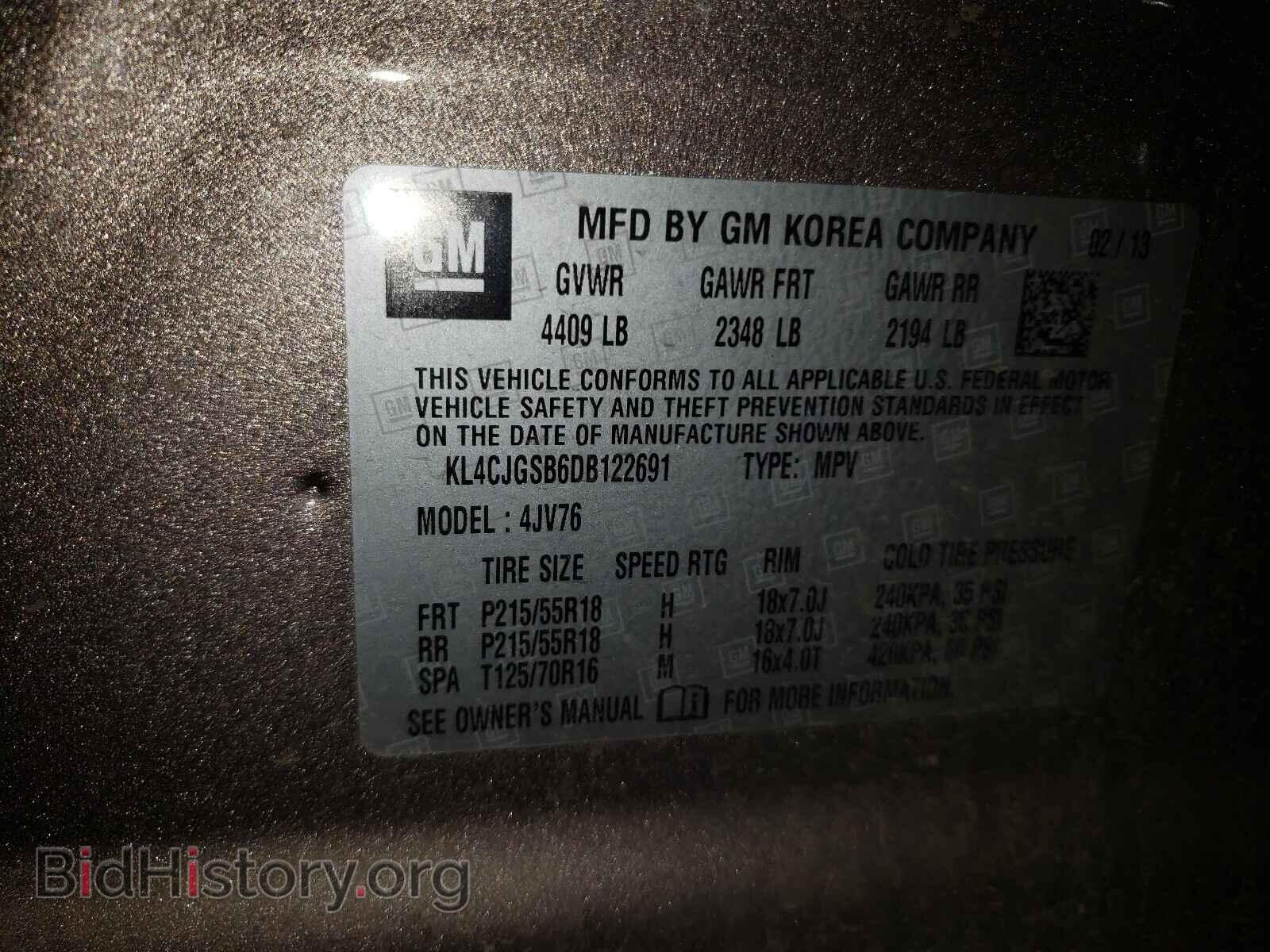 2013 BUICK ENCORE - VIN: KL4CJGSB6DB122691 - Photo 10
