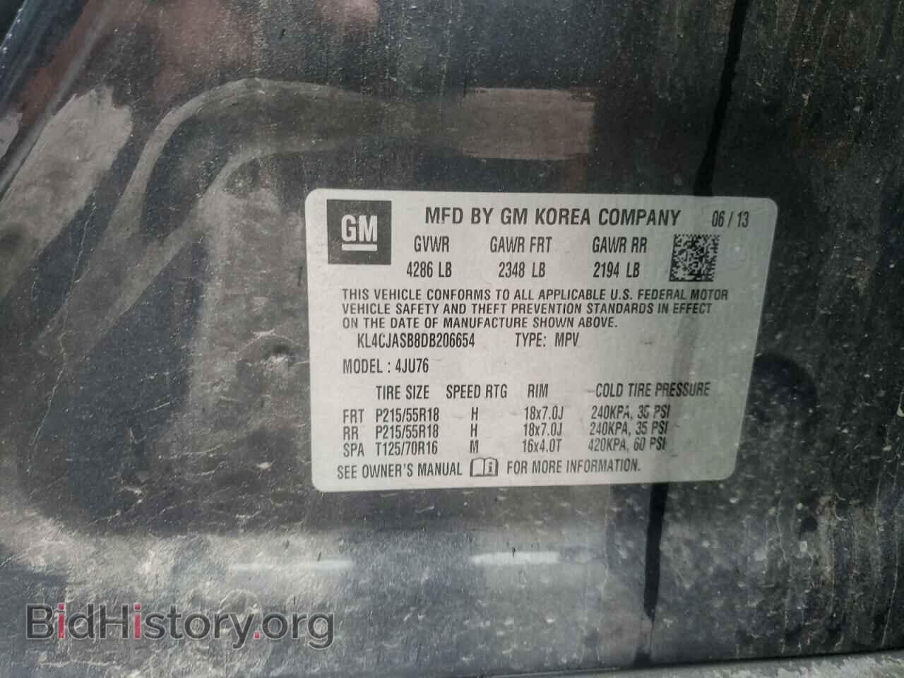 2013 BUICK ENCORE - VIN: KL4CJASB8DB206654 - Фото 14