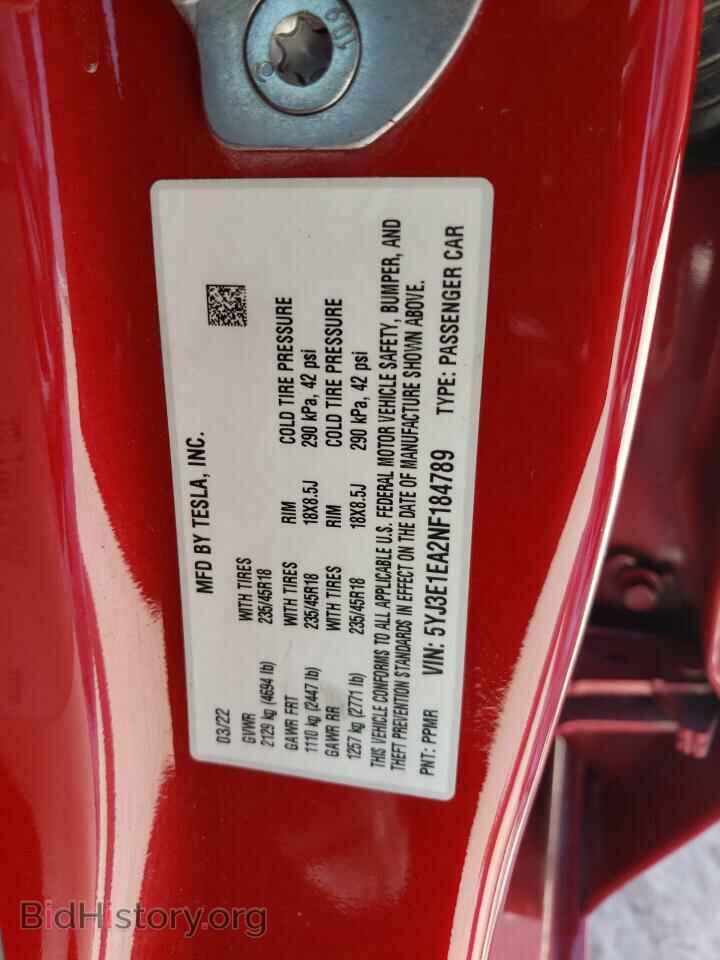 2022 TESLA MODEL 3 - VIN: 5YJ3E1EA2NF184789 - Photo 12