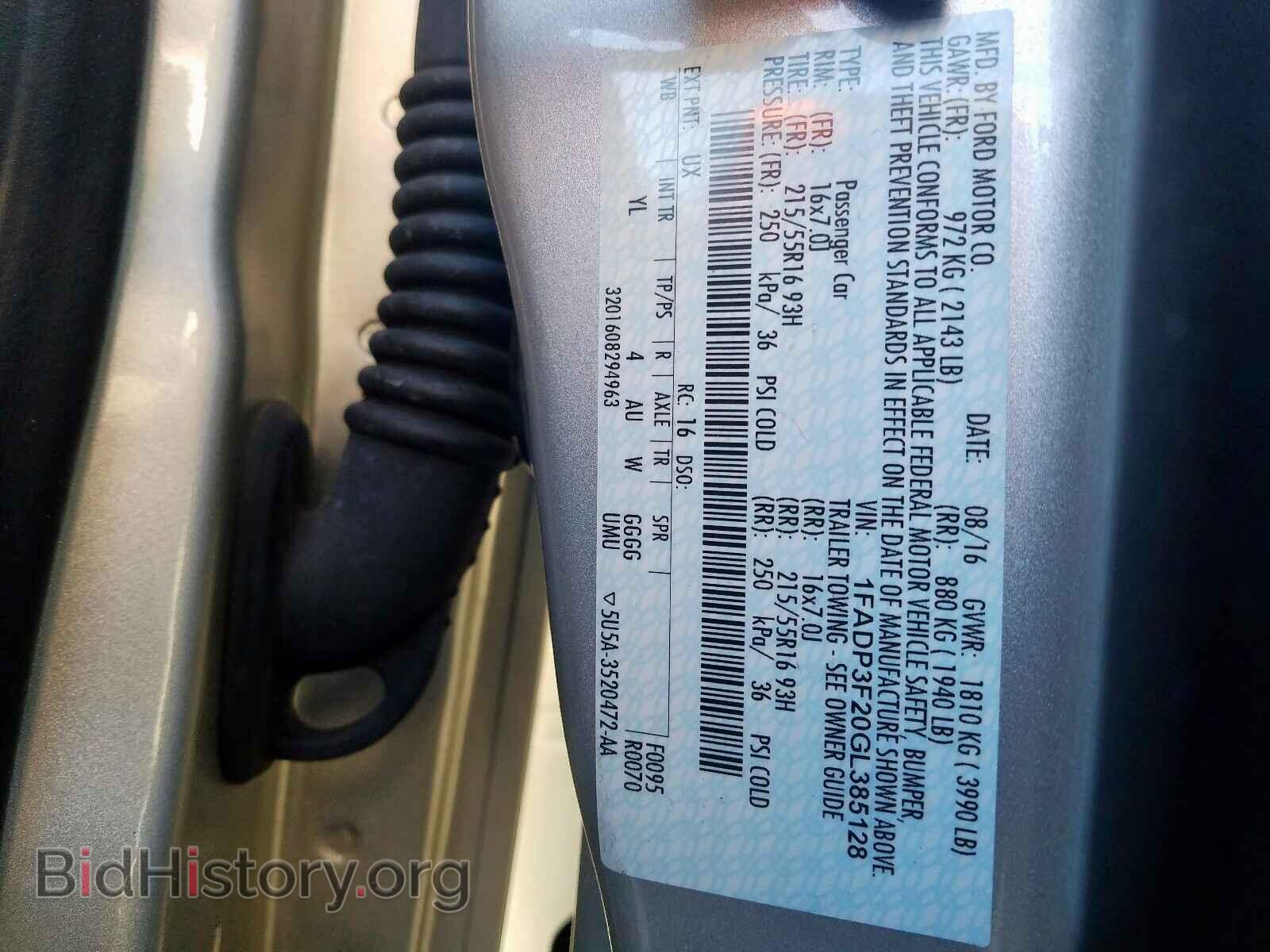 2016 FORD FOCUS SE - VIN: 1FADP3F20GL385128 - Фото 10