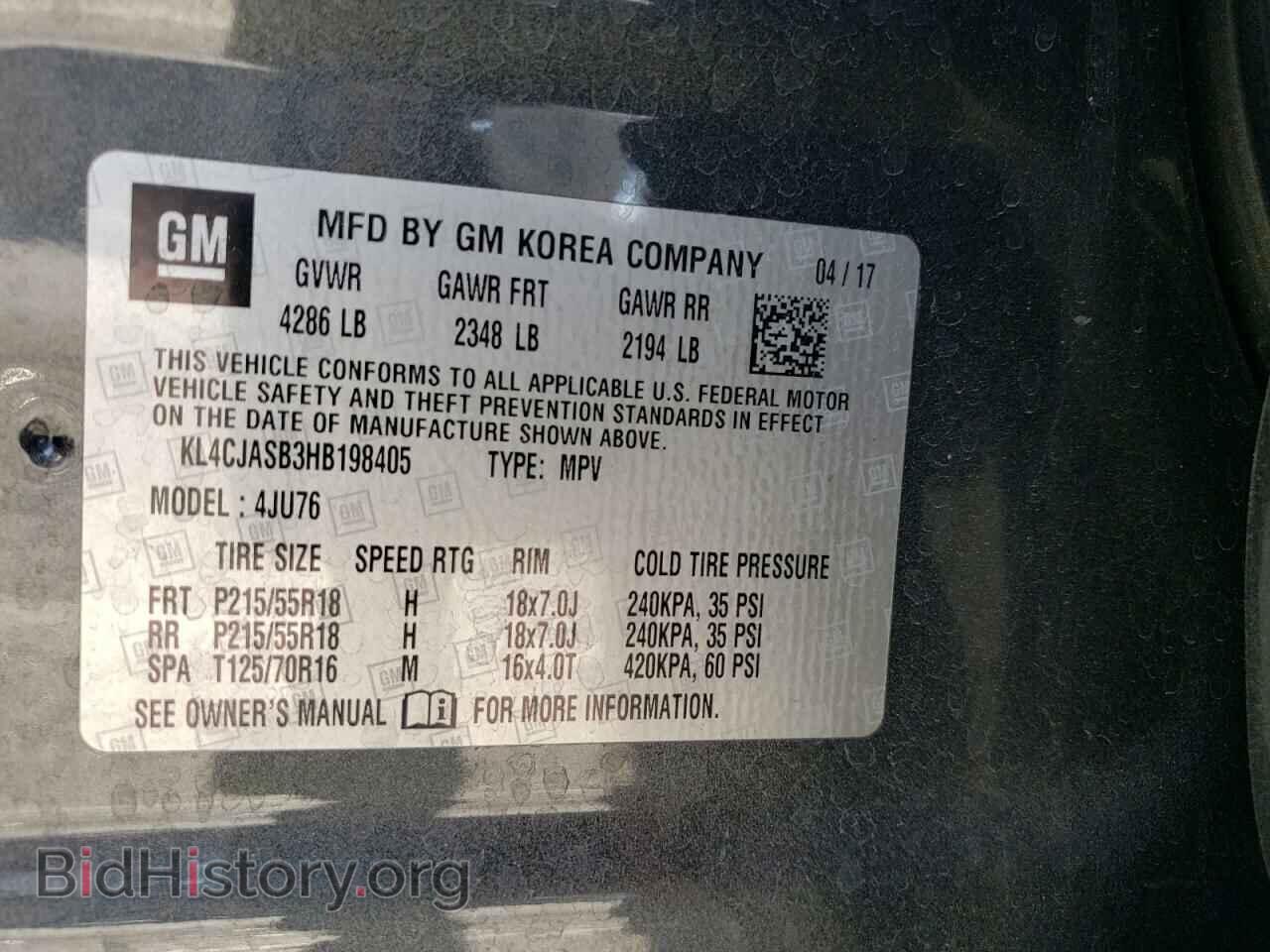 2017 BUICK ENCORE - VIN: KL4CJASB3HB198405 - Photo 13
