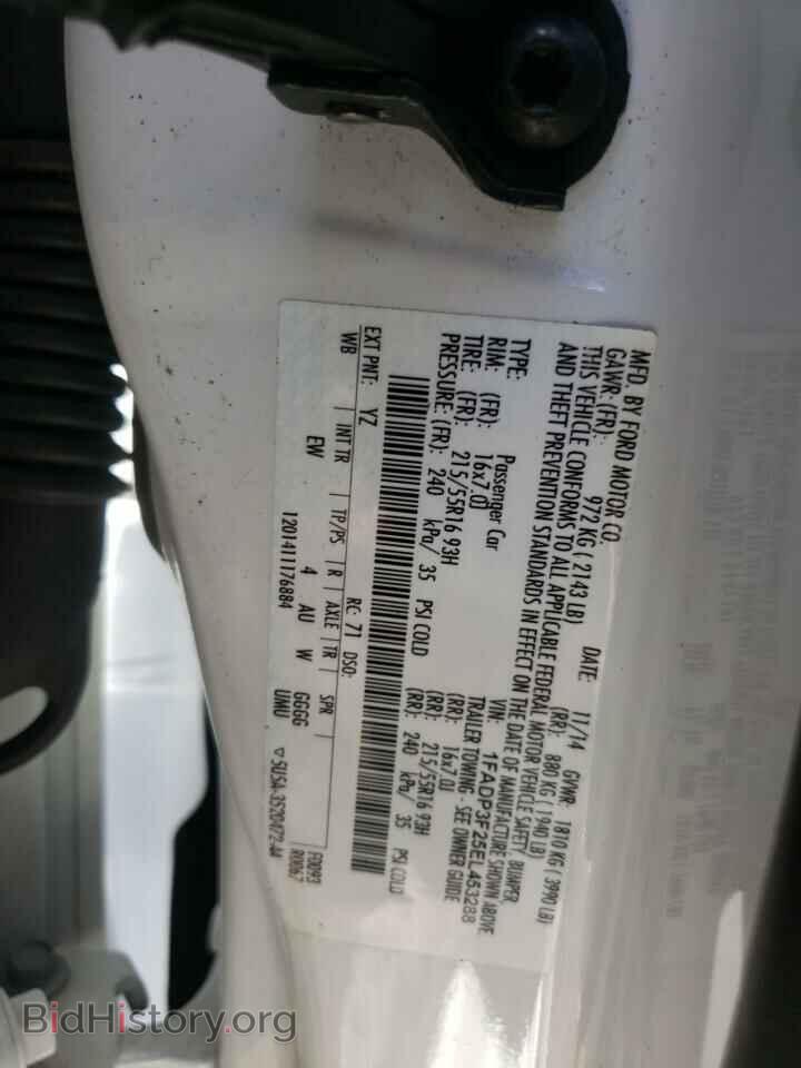 2014 FORD FOCUS - VIN: 1FADP3F25EL453288 - Фото 10