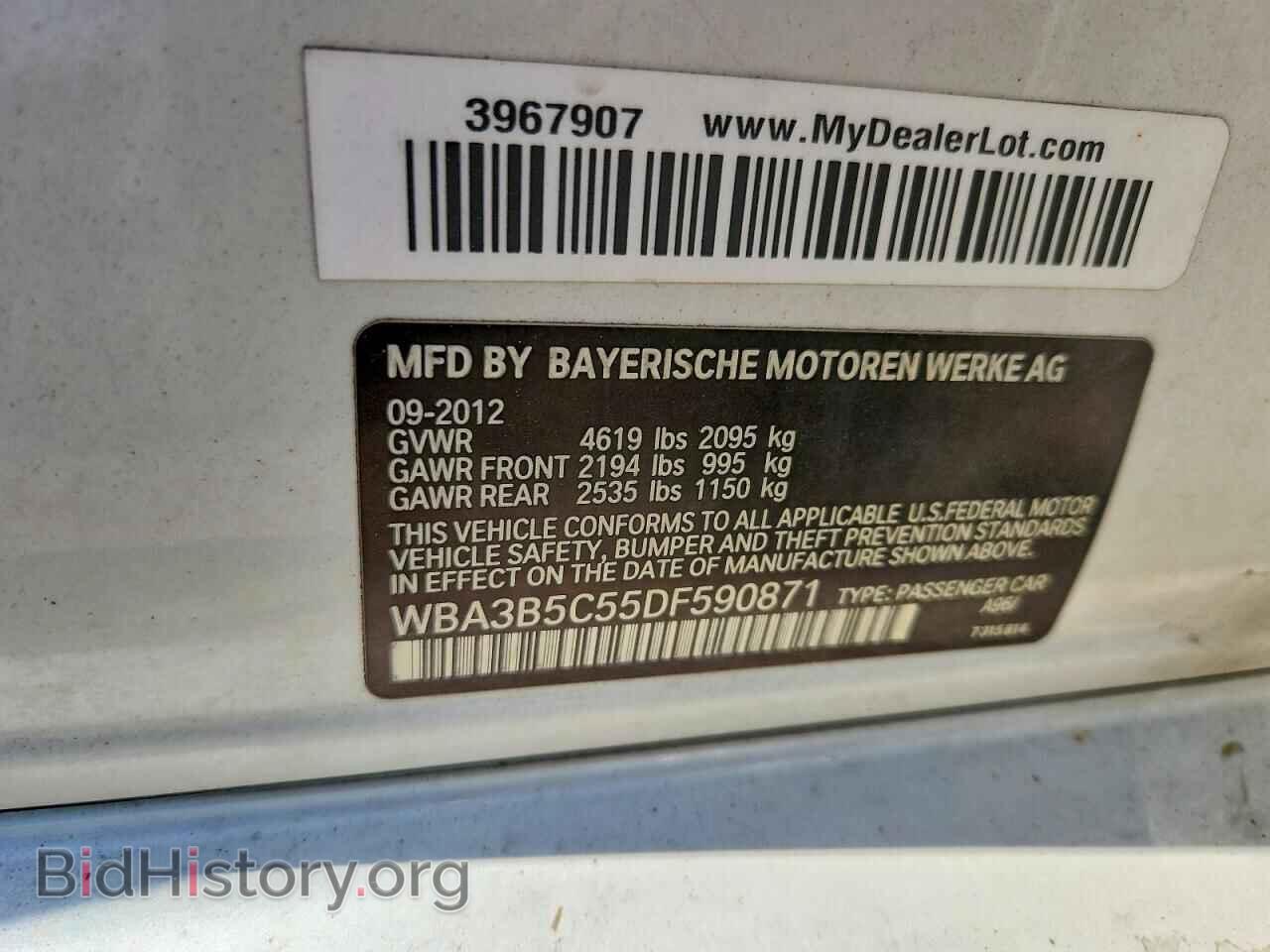 2013 BMW 3 SERIES - VIN: WBA3B5C55DF590871 - Photo 12