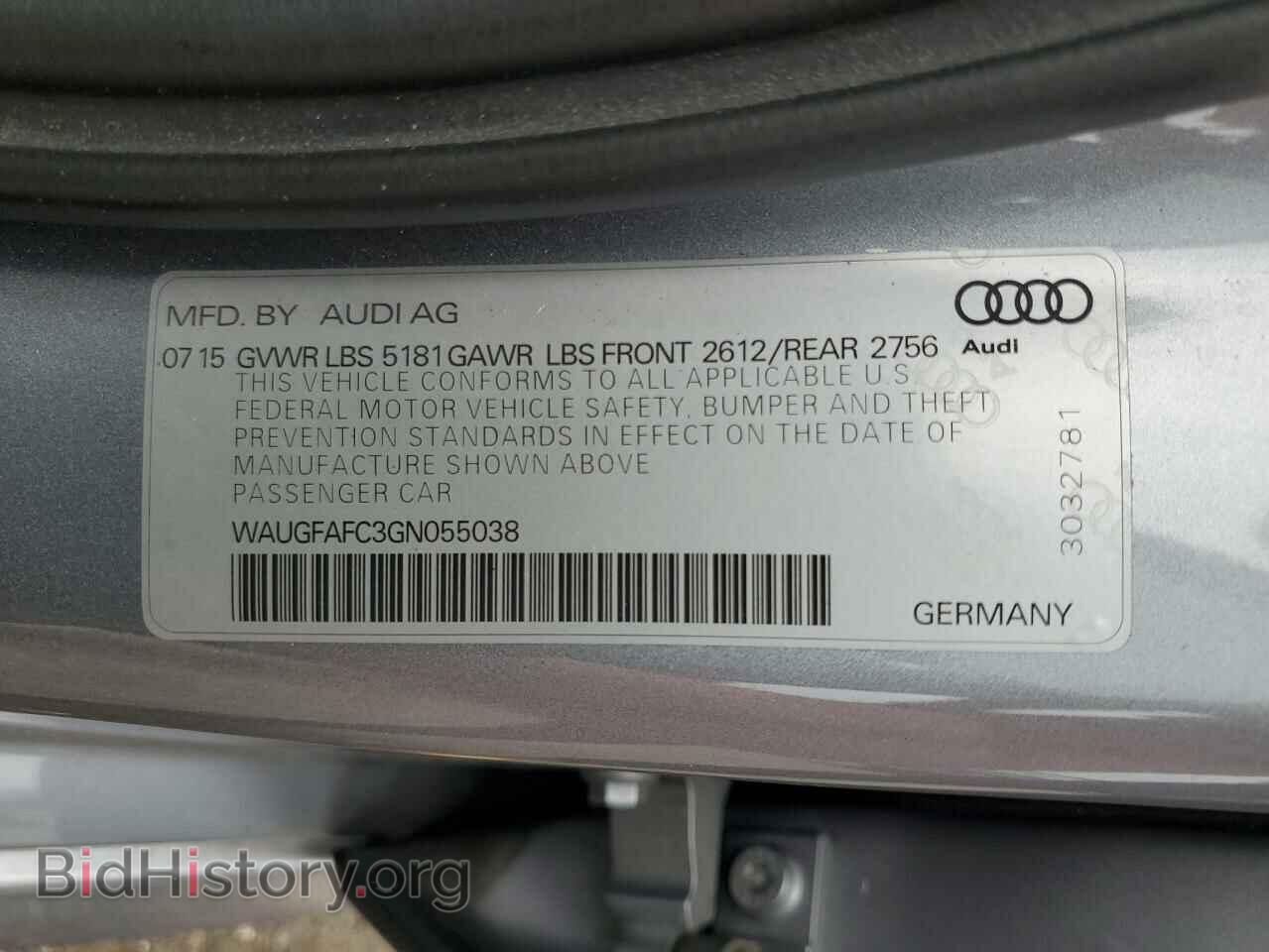 2016 AUDI A6 - VIN: WAUGFAFC3GN055038 - Фото 12