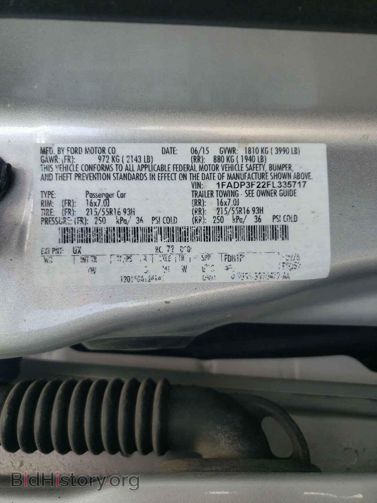 2015 FORD FOCUS - VIN: 1FADP3F22FL335717 - Фото 10