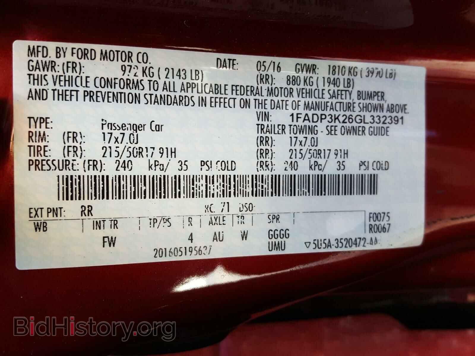 2016 FORD FOCUS - VIN: 1FADP3K26GL332391 - Photo 10