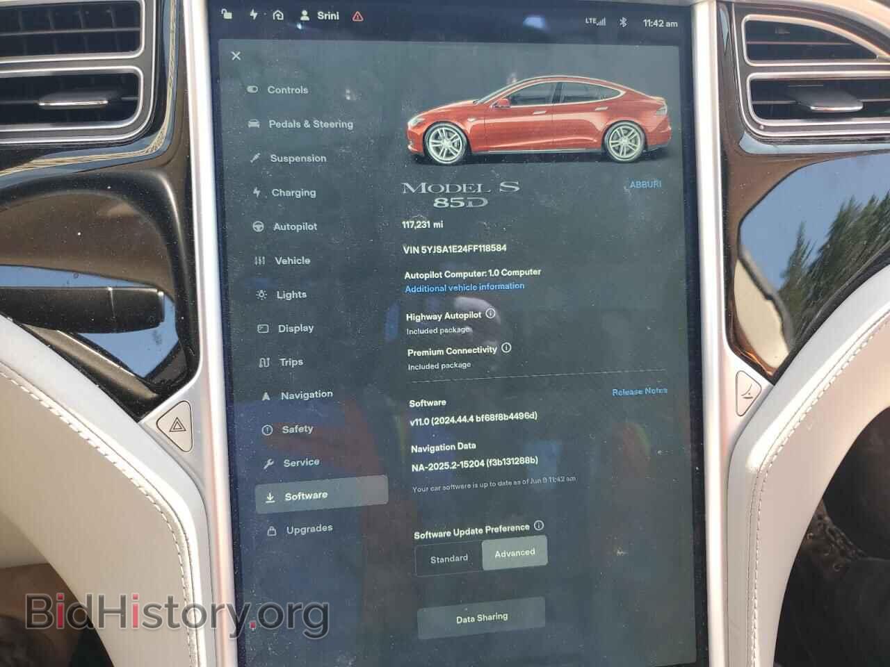 2015 TESLA MODEL S - VIN: 5YJSA1E24FF118584 - Photo 9