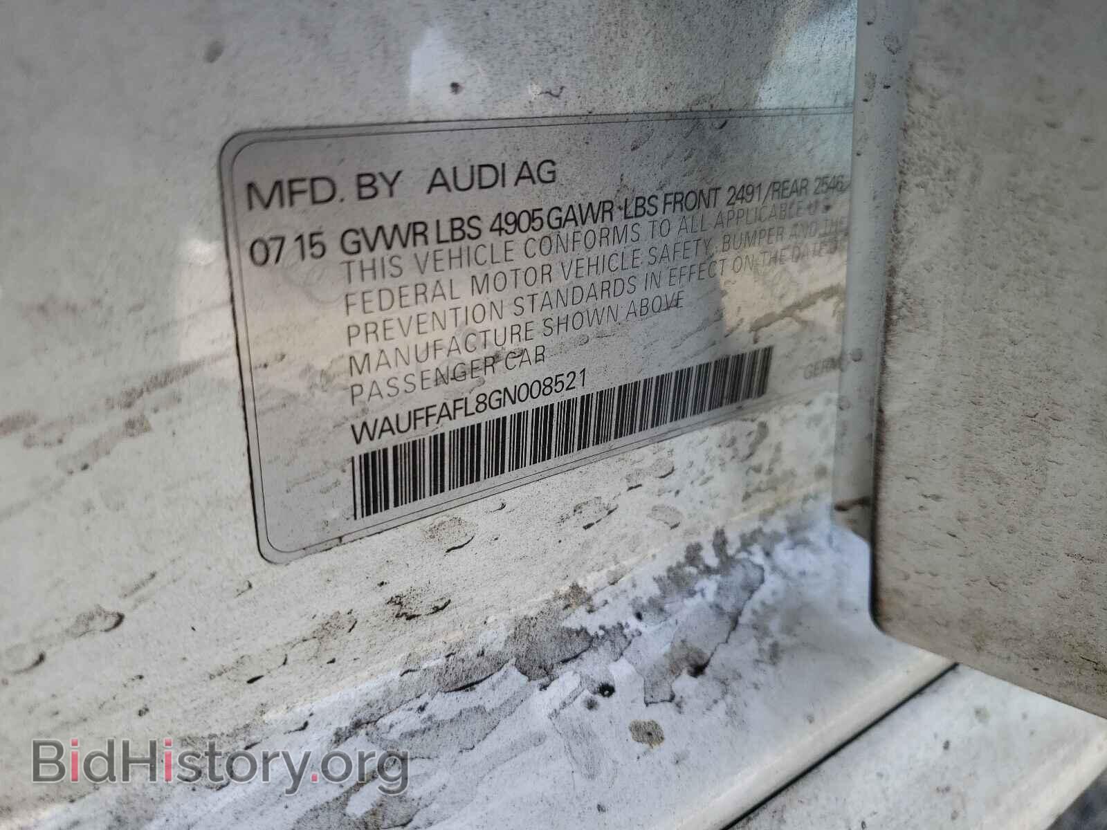 2016 AUDI A4 - VIN: WAUFFAFL8GN008521 - Фото 10