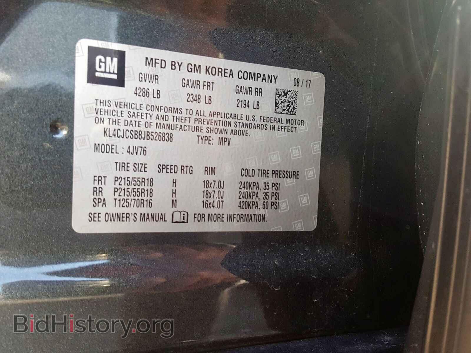 2018 BUICK ENCORE - VIN: KL4CJCSB8JB526838 - Photo 10