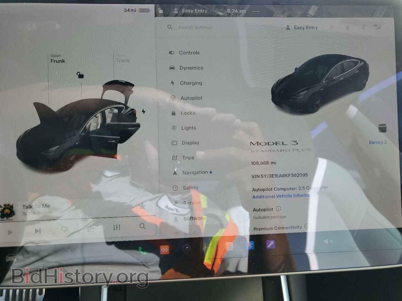 2019 TESLA MODEL 3 - VIN: 5YJ3E1EA8KF302095 - Фото 9
