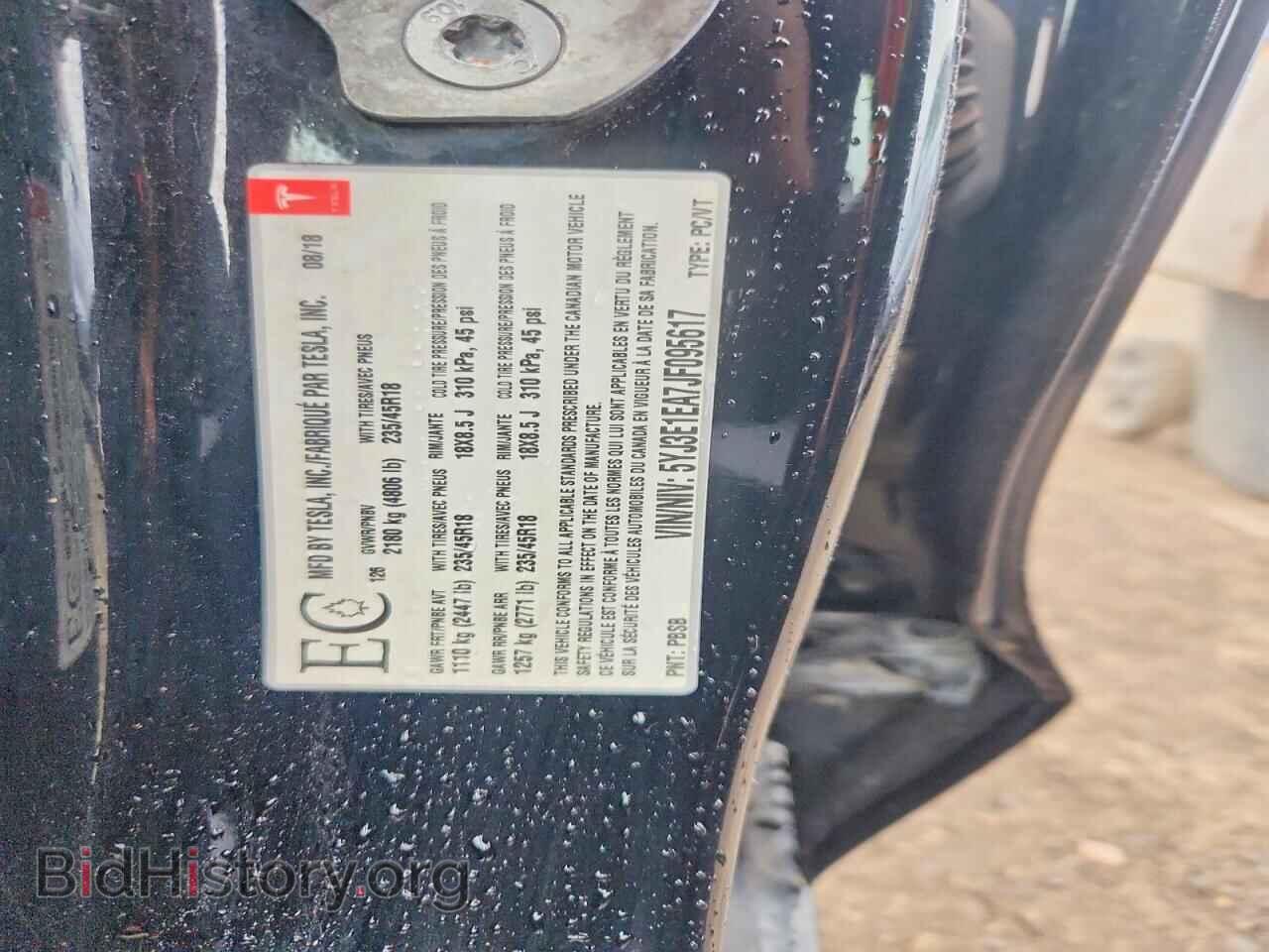 2018 TESLA MODEL 3 - VIN: 5YJ3E1EA7JF095617 - Фото 12