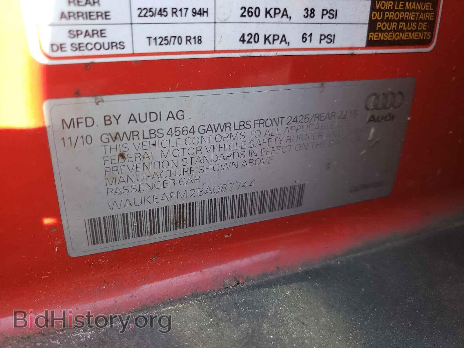 2011 AUDI A3 - VIN: WAUKEAFM2BA087744 - Фото 10