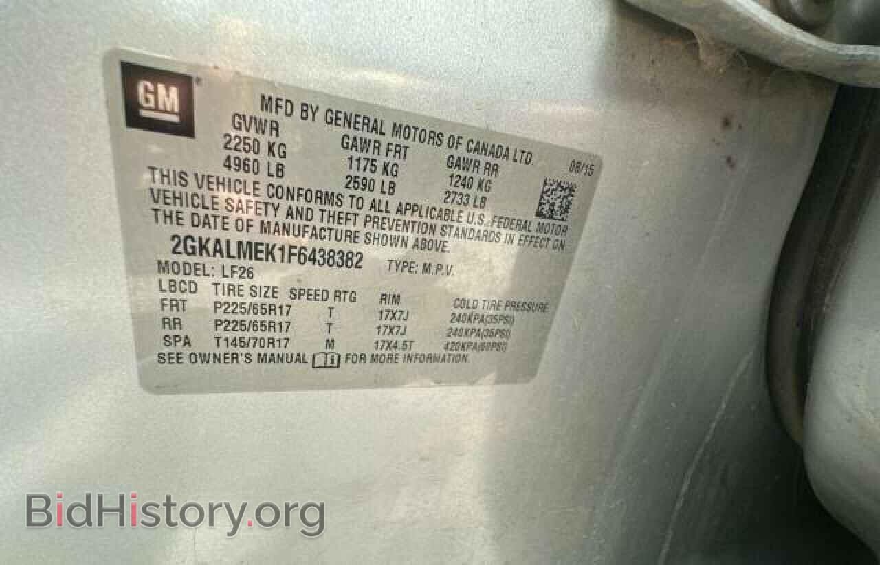 2015 GMC TERRAIN - VIN: 2GKALMEK1F6438382 - Фото 10