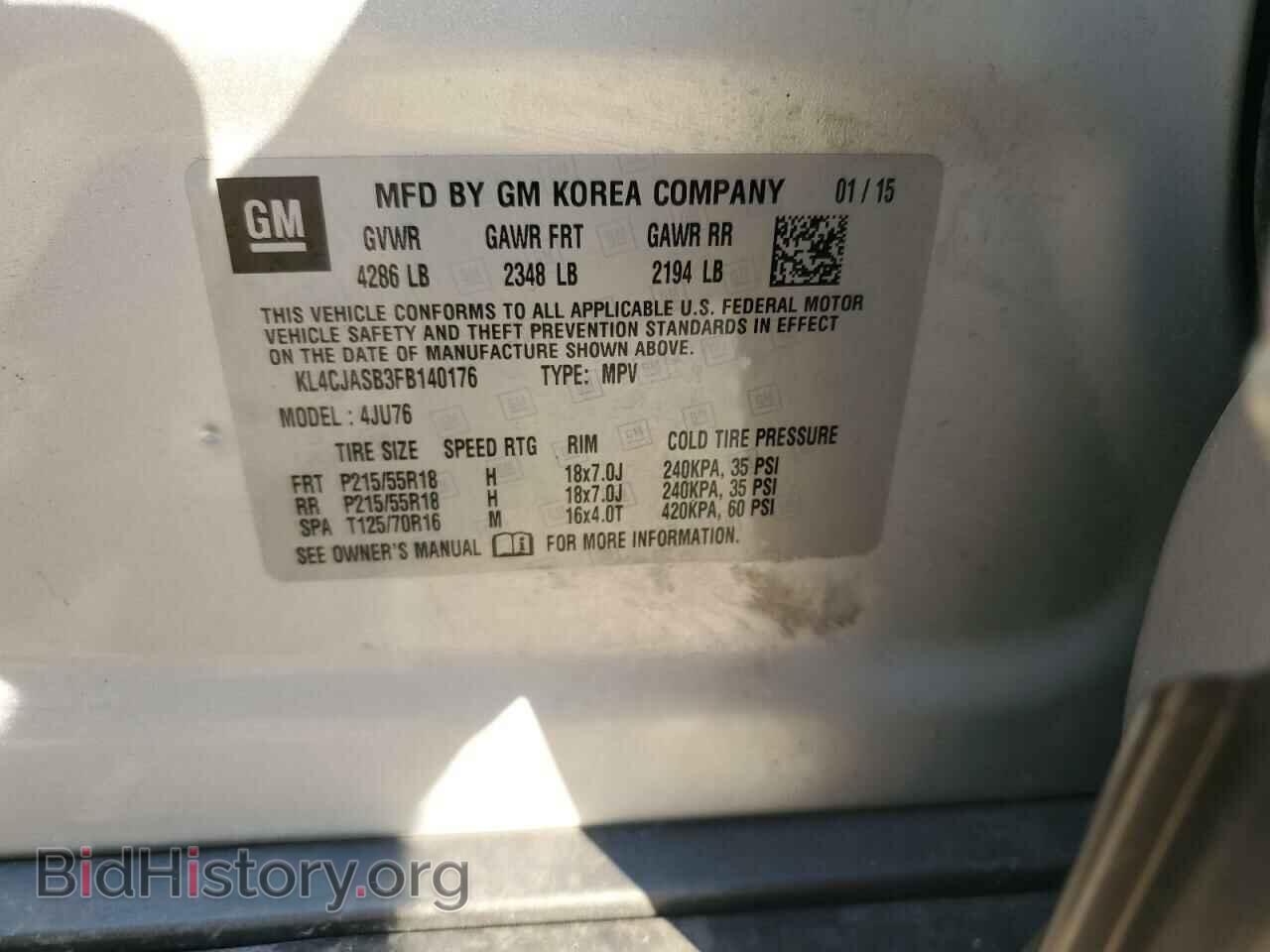 2015 BUICK ENCORE - VIN: KL4CJASB3FB140176 - Photo 13