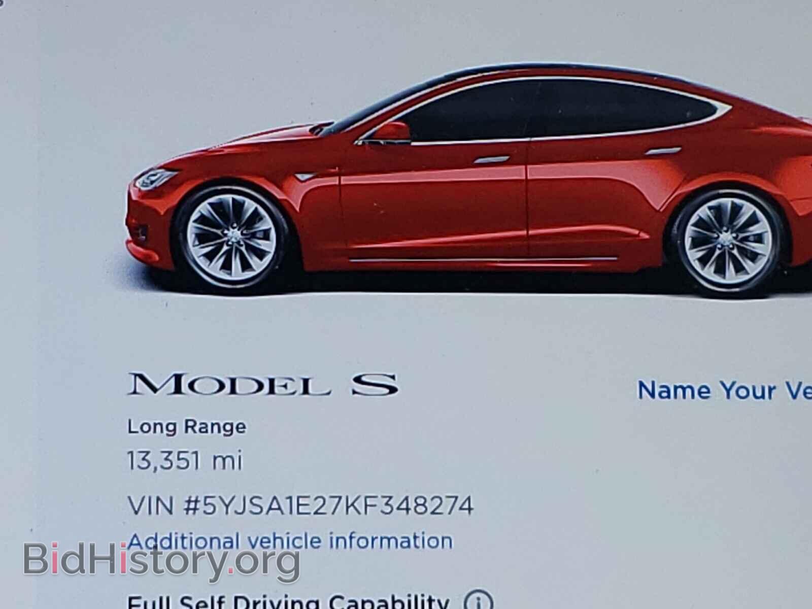 2019 TESLA MODEL S - VIN: 5YJSA1E27KF348274 - Фото 8